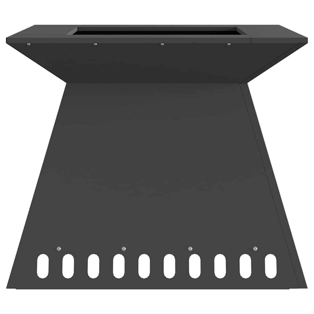 Fire Pit Black 60 x 60 x 50 cm Steel