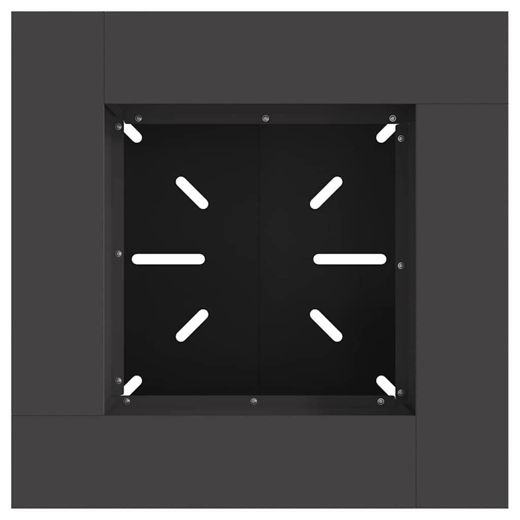 Fire Pit Black 60 x 60 x 50 cm Steel