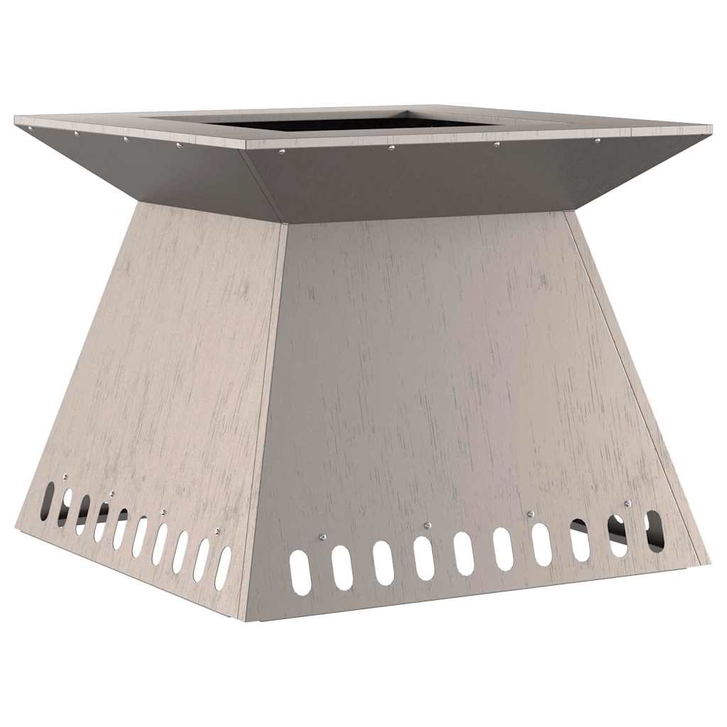 Fire Pit Brown 60 x 60 x 50 cm Weathering Steel