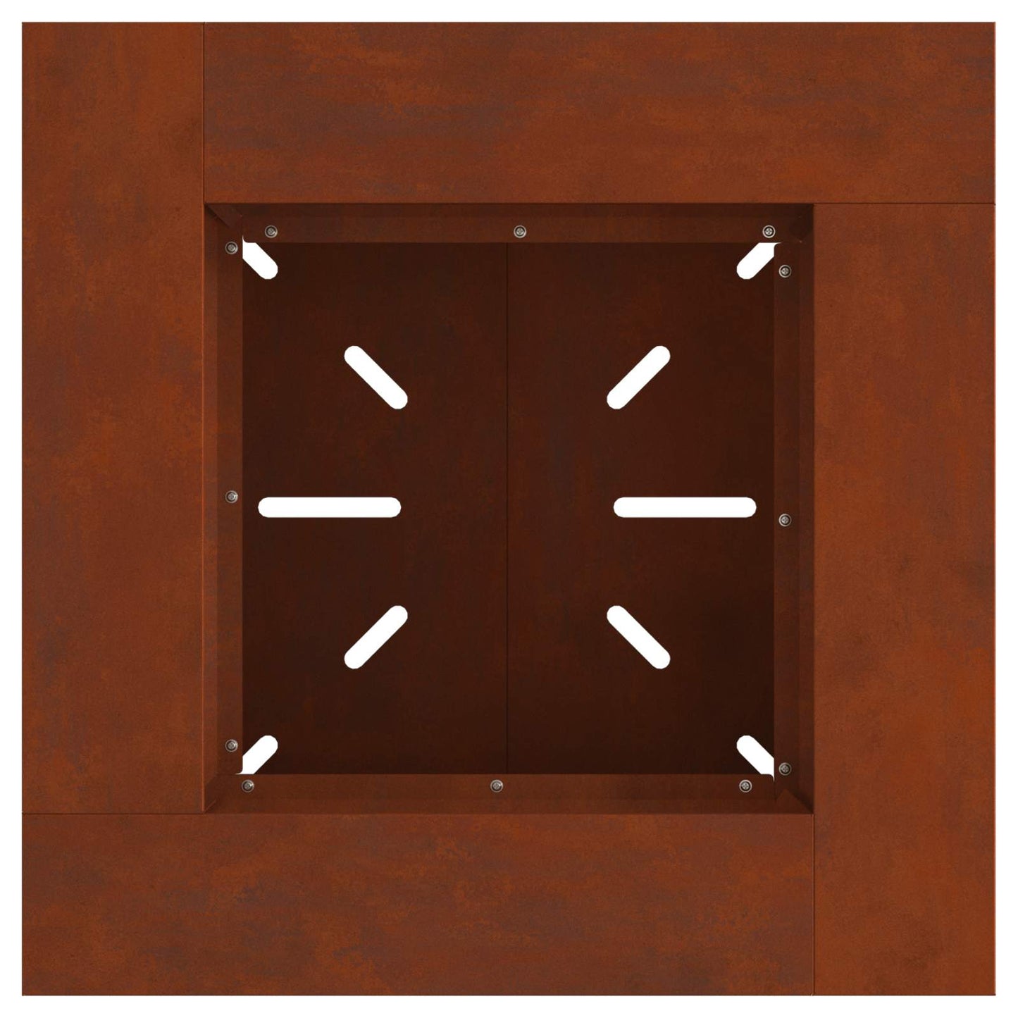 Fire Pit Brown 60 x 60 x 50 cm Weathering Steel