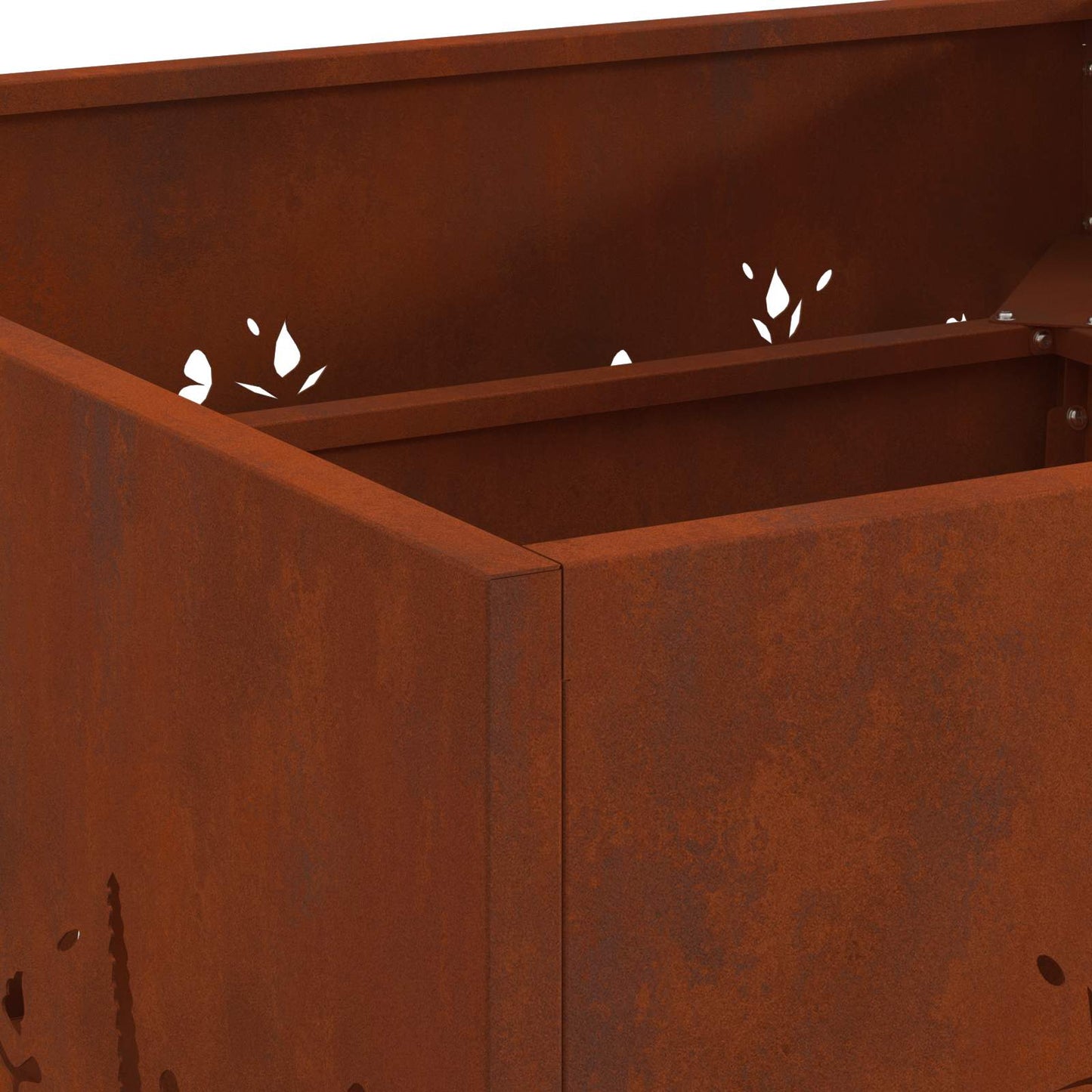 Fire Pit Brown 60 x 60 x 30 cm Weathering Steel