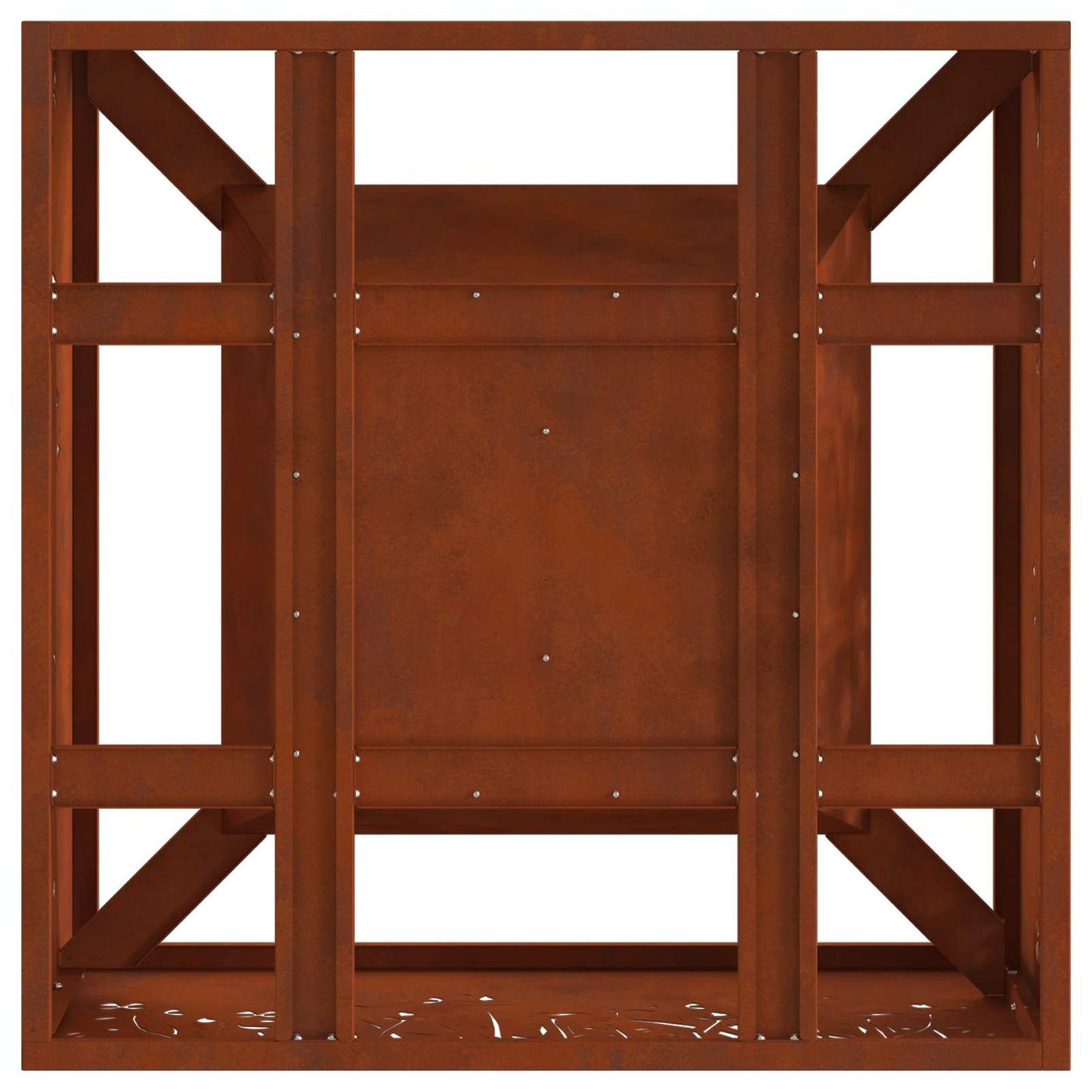 Fire Pit Brown 60 x 60 x 30 cm Weathering Steel