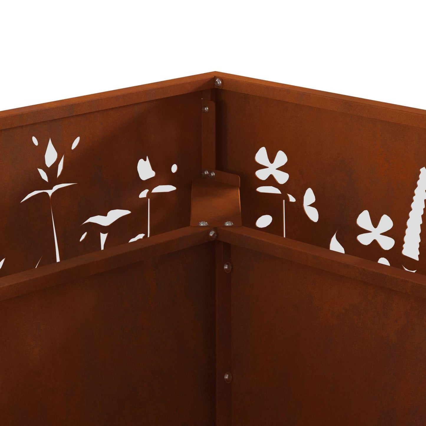 Fire Pit Brown 80 x 80 x 30 cm Weathering Steel