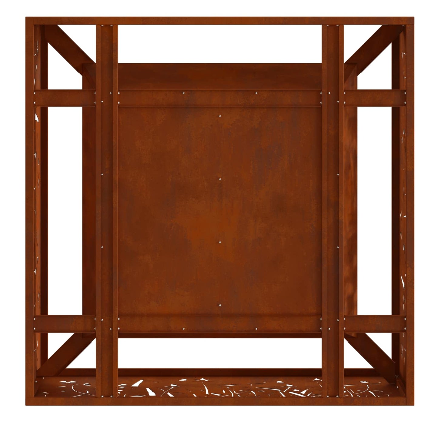 Fire Pit Brown 80 x 80 x 30 cm Weathering Steel