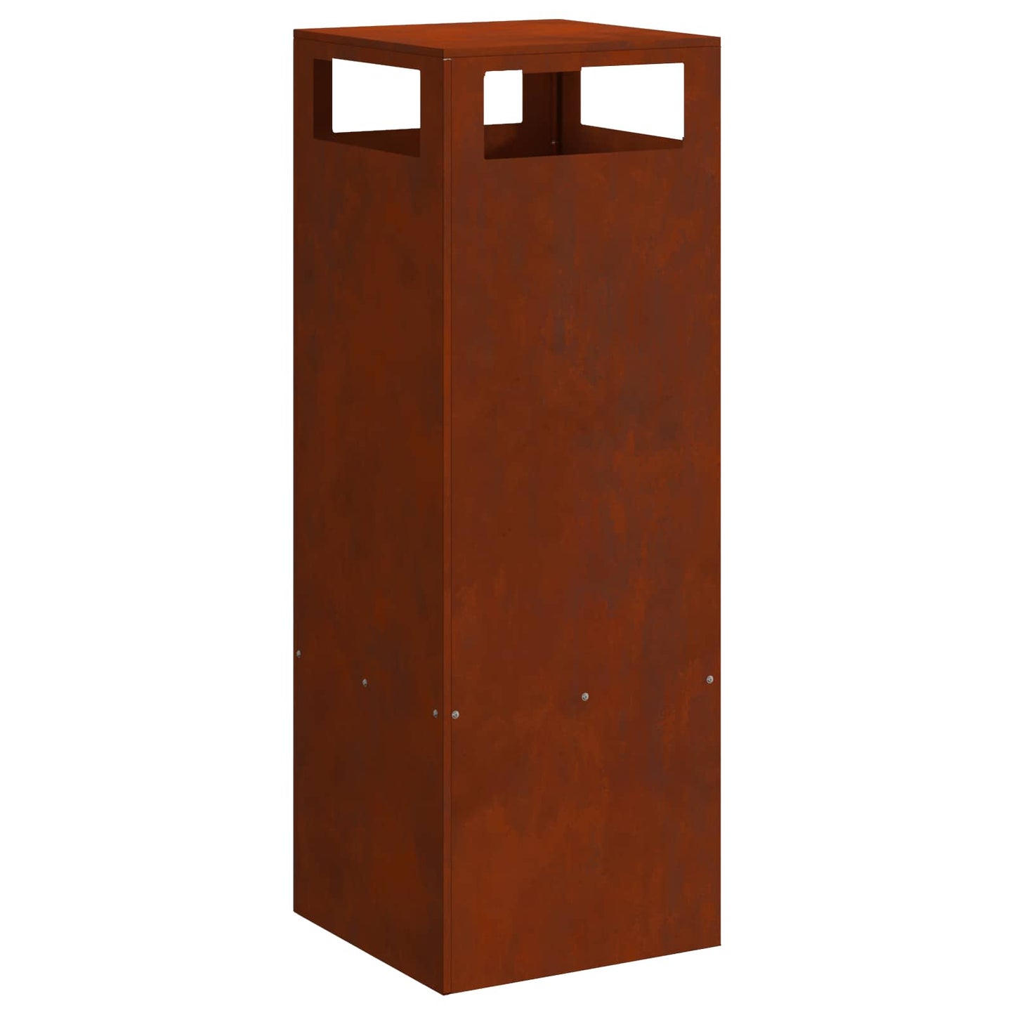 Fire Pit Brown 35 x 35 x 100 cm Weathering Steel
