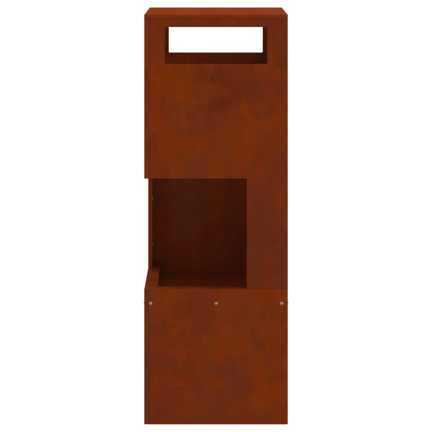 Fire Pit Brown 35 x 35 x 100 cm Weathering Steel