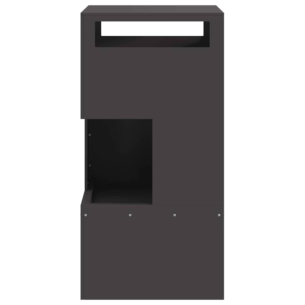 Fire Pit Black 50 x 50 x 100 cm Steel
