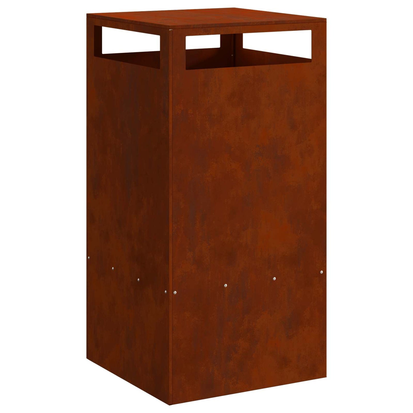Fire Pit Brown 50 x 50 x 100 cm Weathering Steel