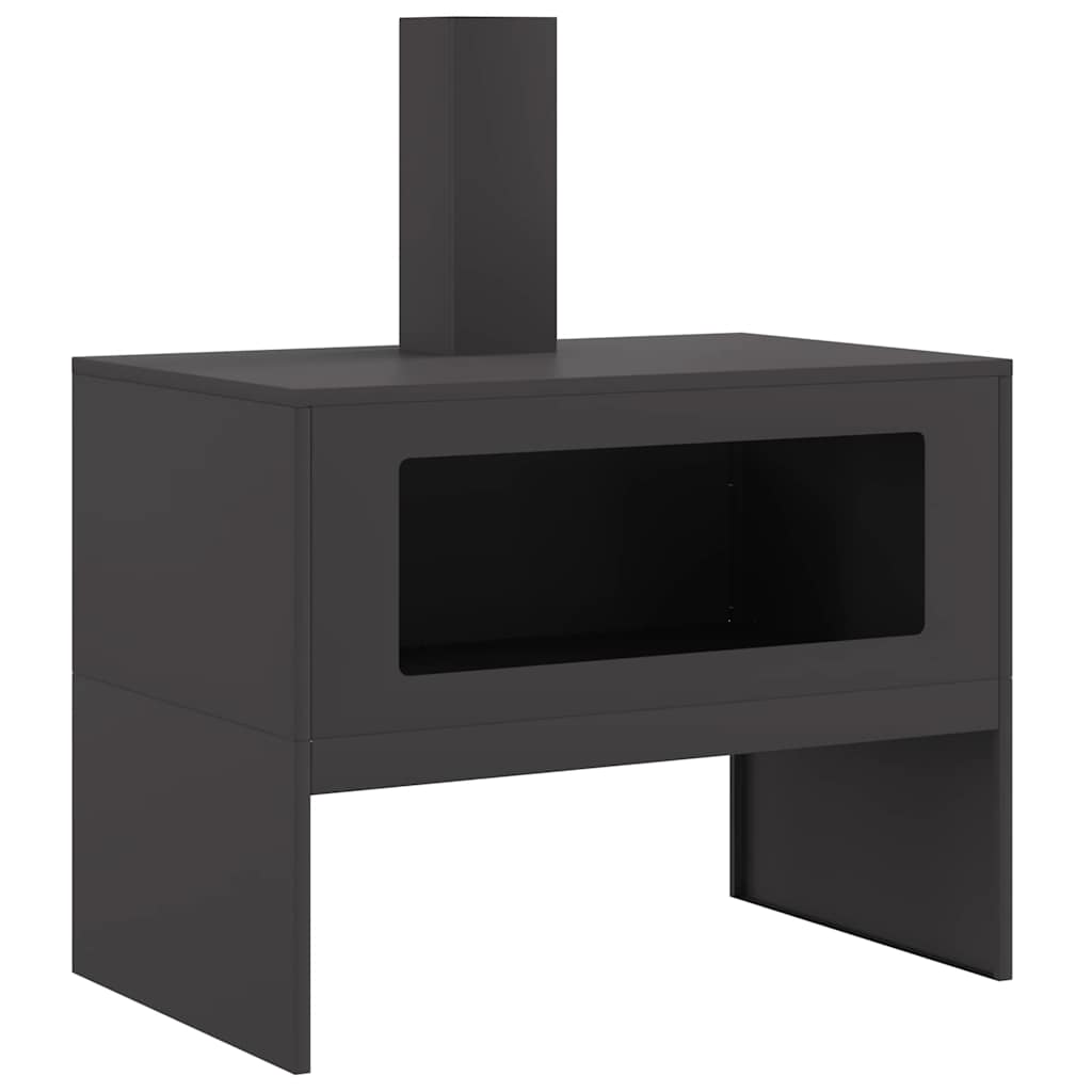 Fire Pit Black 80 x 50 x 96 cm Cold-rolled Steel