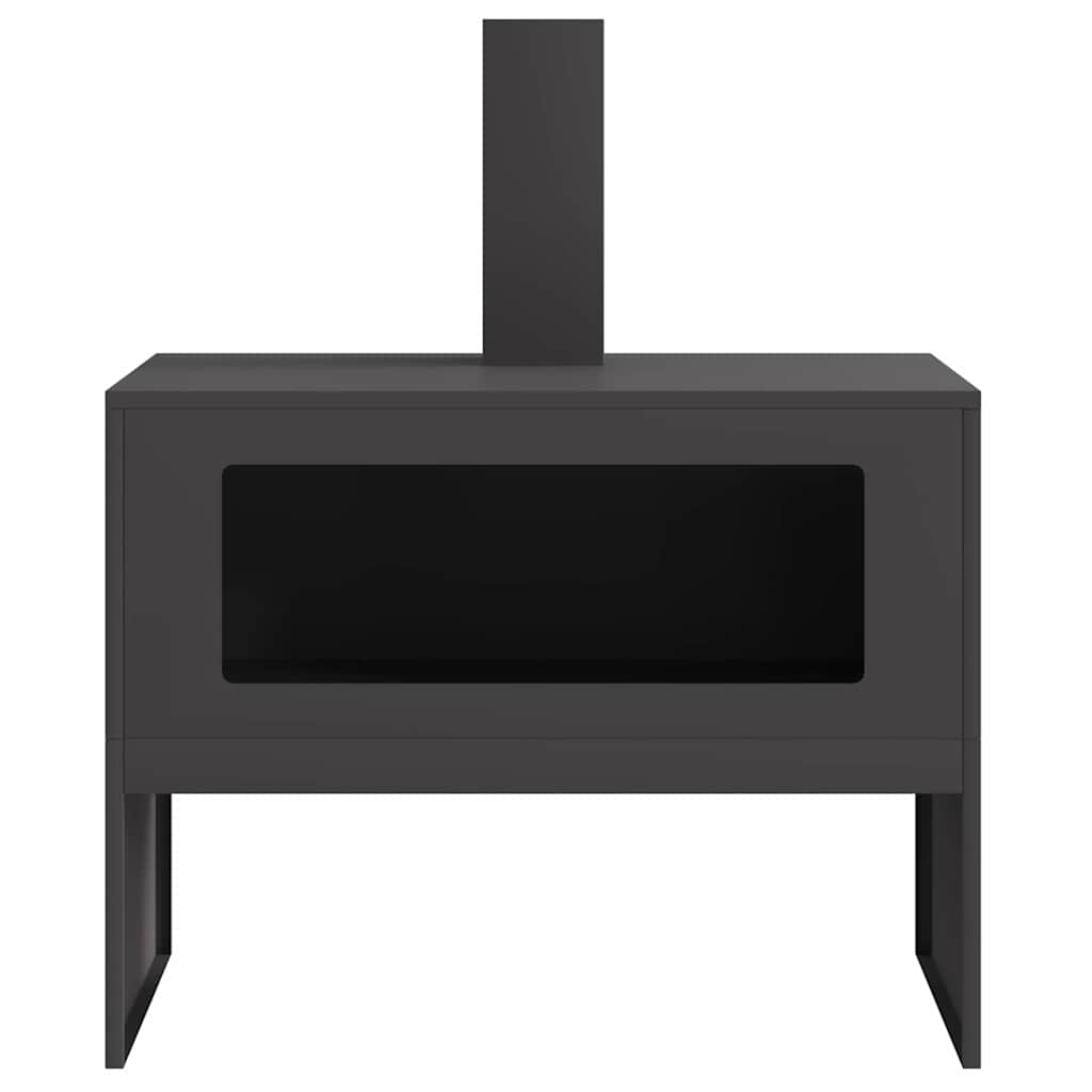 Fire Pit Black 80 x 50 x 96 cm Cold-rolled Steel