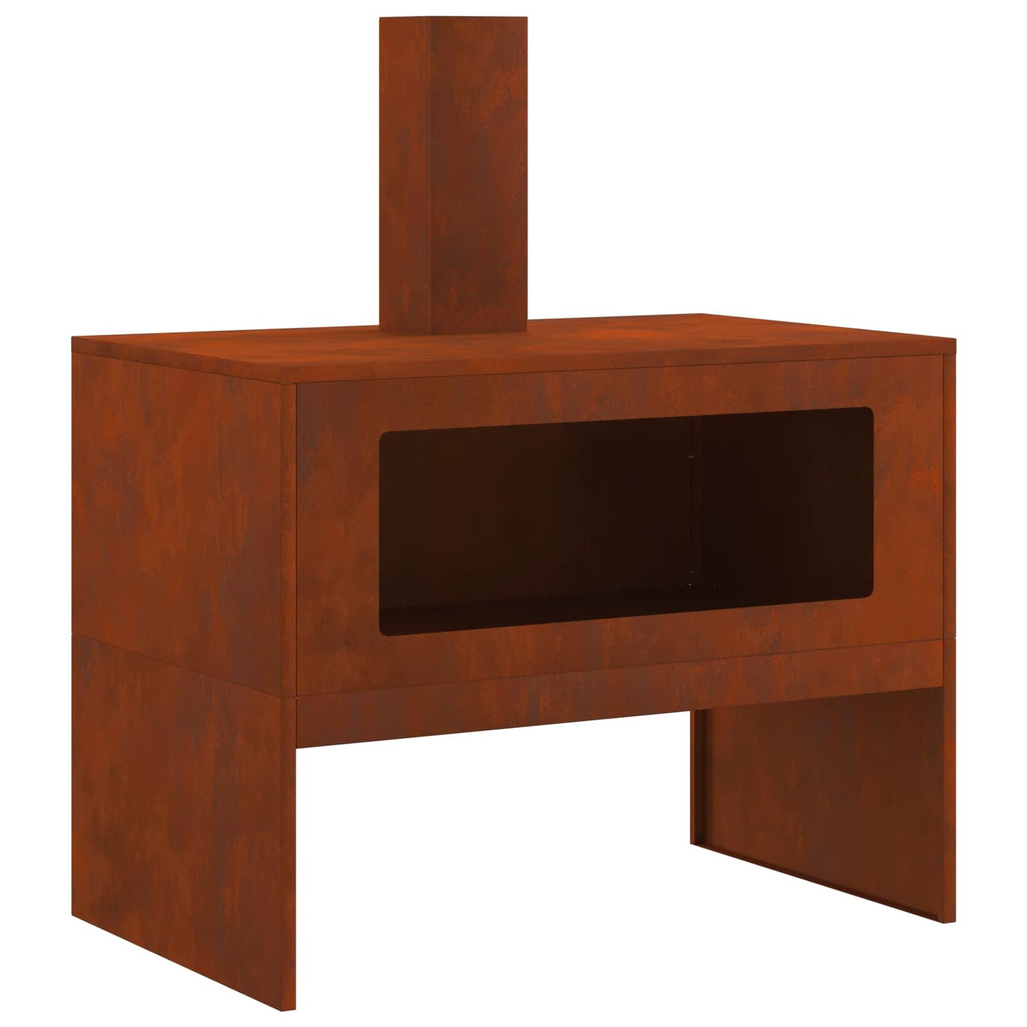 Fire Pit Brown 80 x 50 x 96 cm Weathering Steel