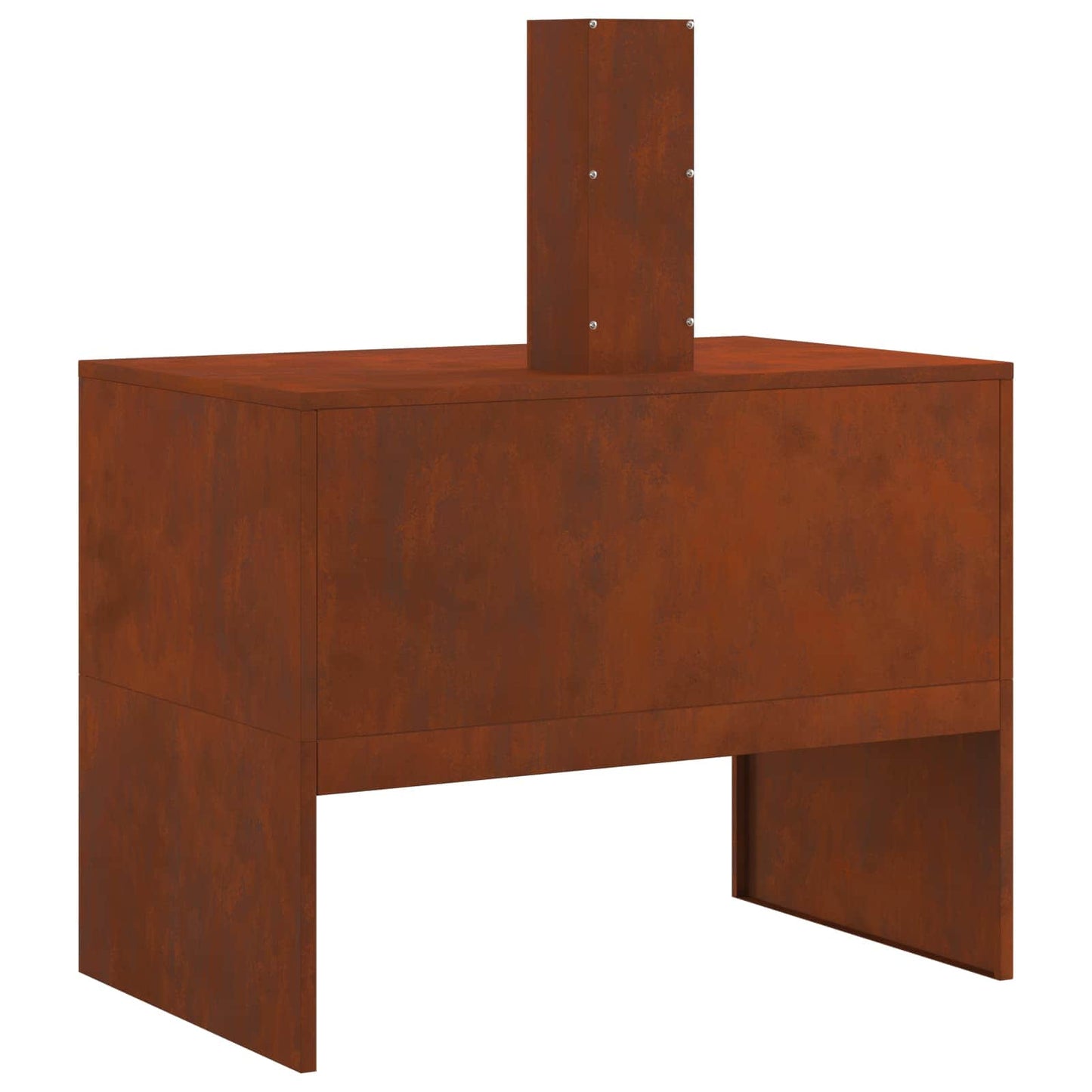 Fire Pit Brown 80 x 50 x 96 cm Weathering Steel