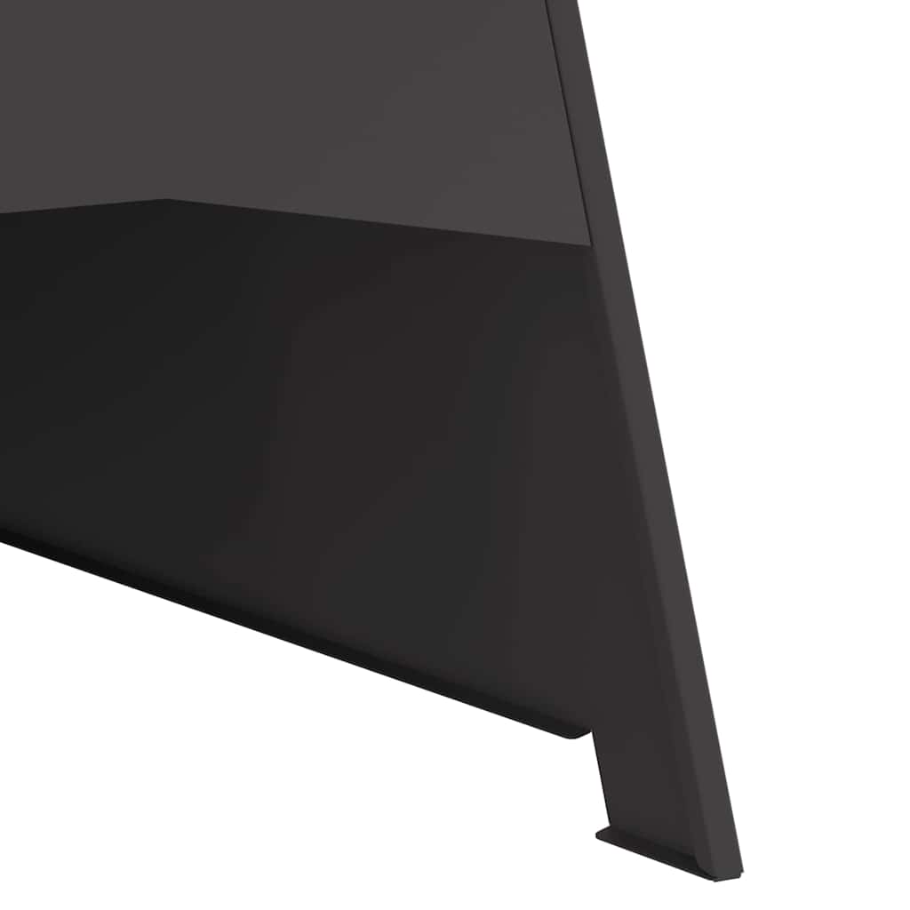 Fire Pit Black 50 x 50 x 95 cm Steel