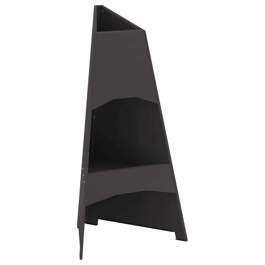 Fire Pit Black 50 x 50 x 95 cm Steel