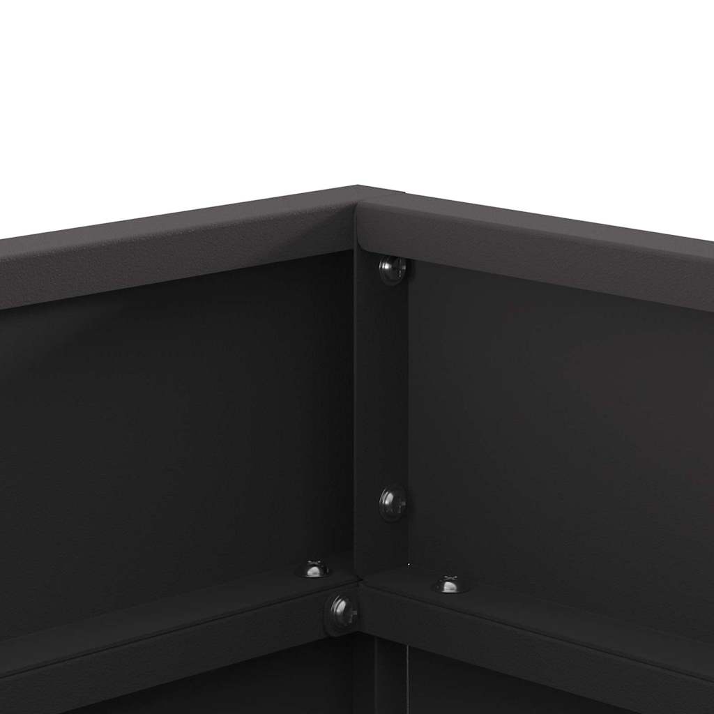Fire Pit Black 50 x 50 x 38 cm Steel