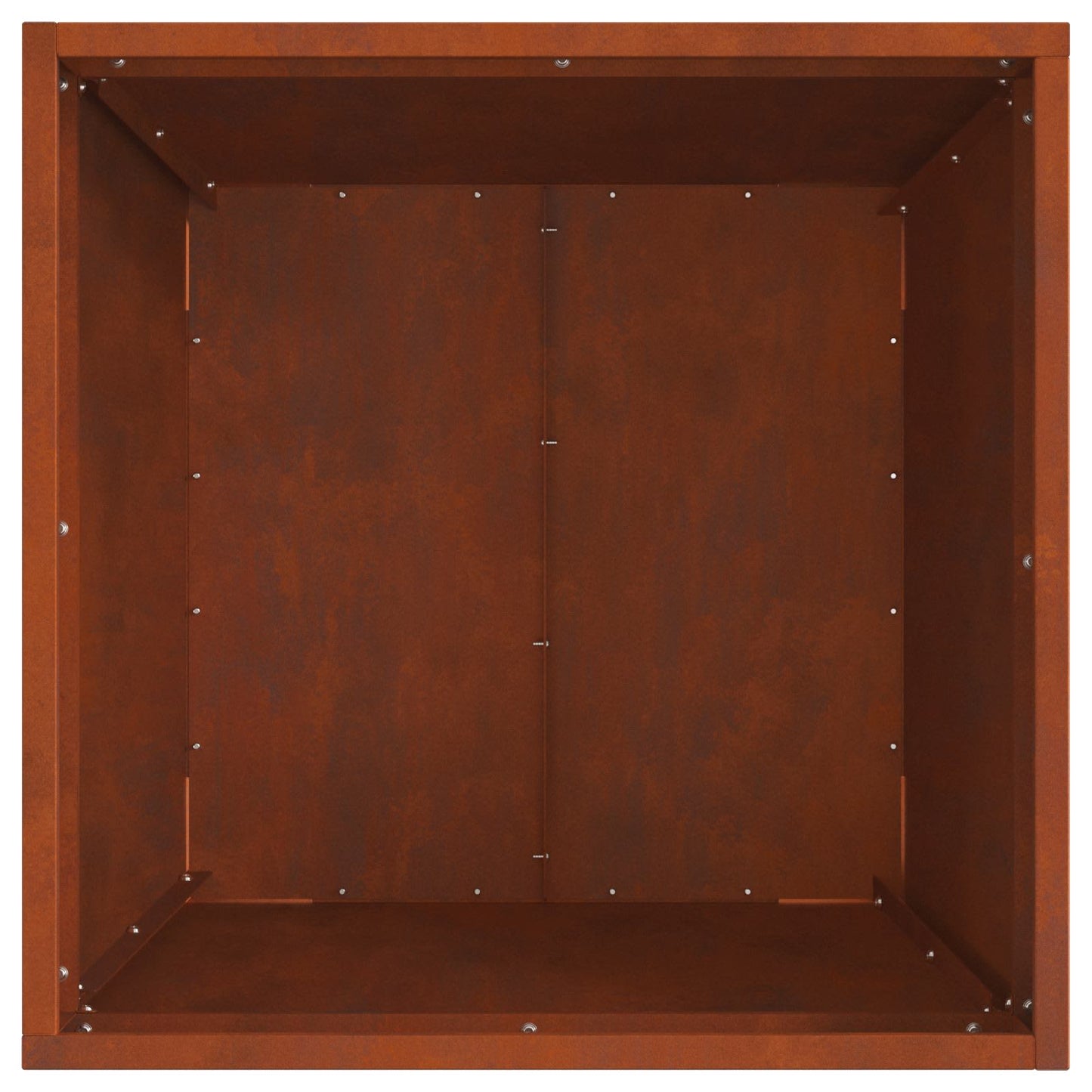 Fire Pit Brown 50 x 50 x 38 cm Weathering Steel