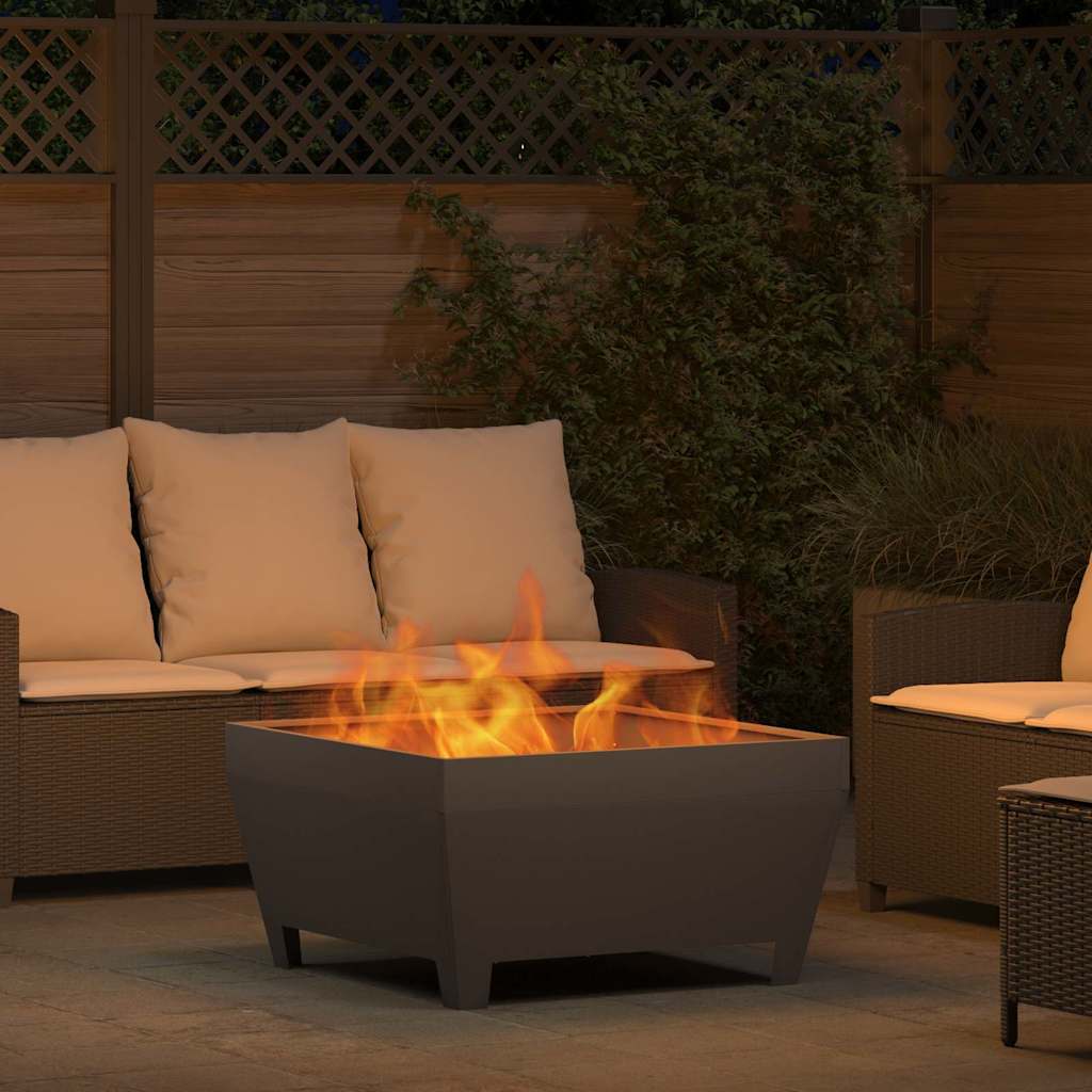 Fire Pit Black 80 x 80 x 43 cm Steel