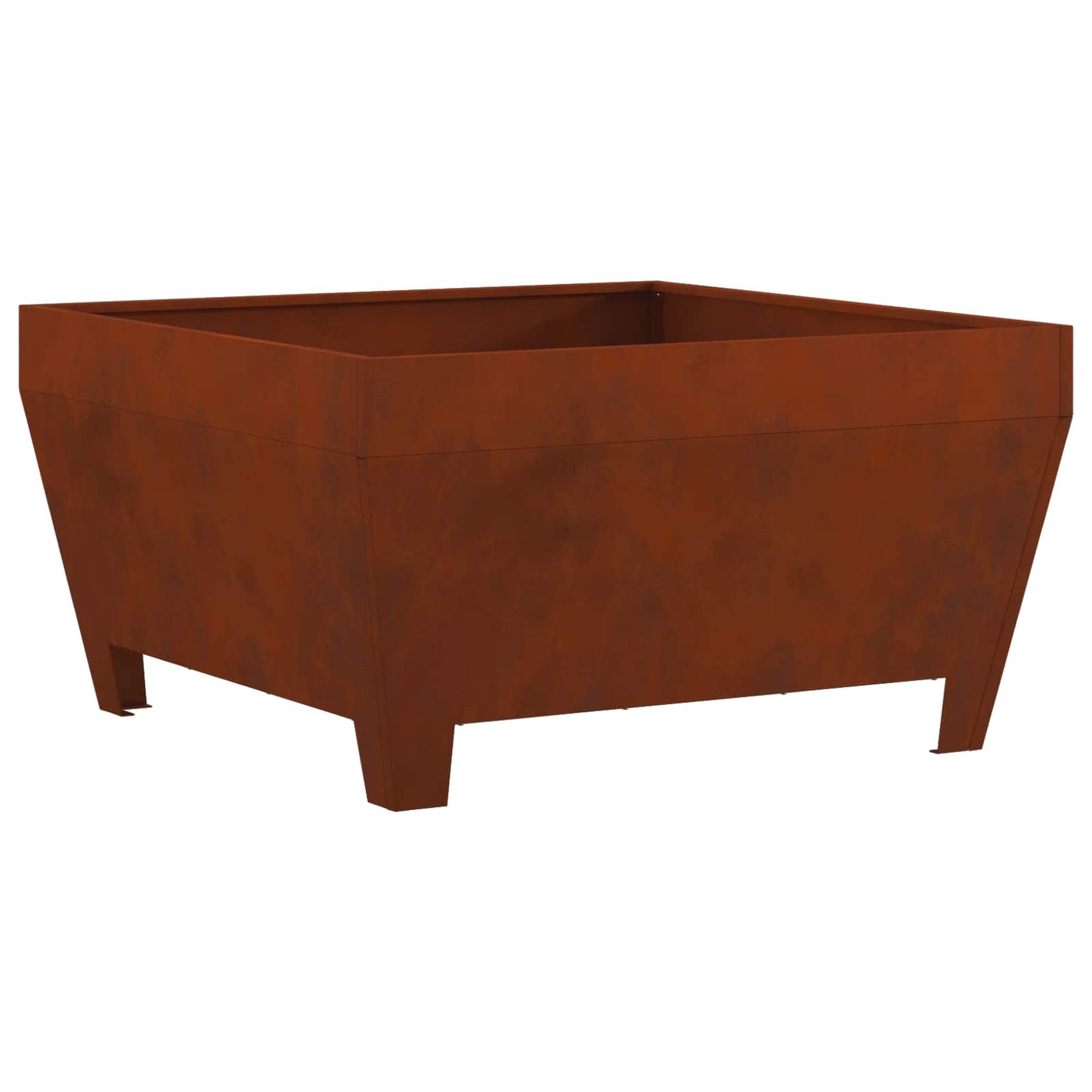 Fire Pit Brown 80 x 80 x 43 cm Weathering Steel
