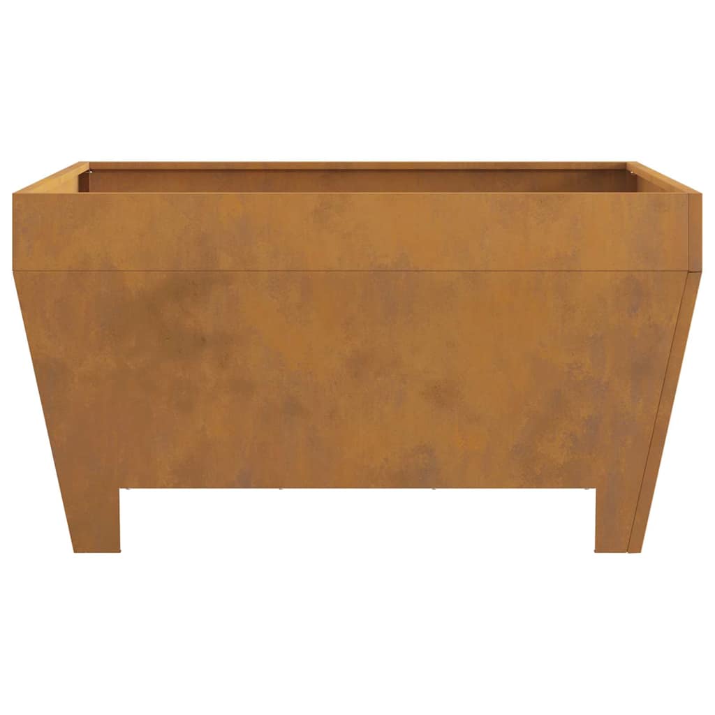 Fire Pit Brown 80 x 80 x 43 cm Weathering Steel