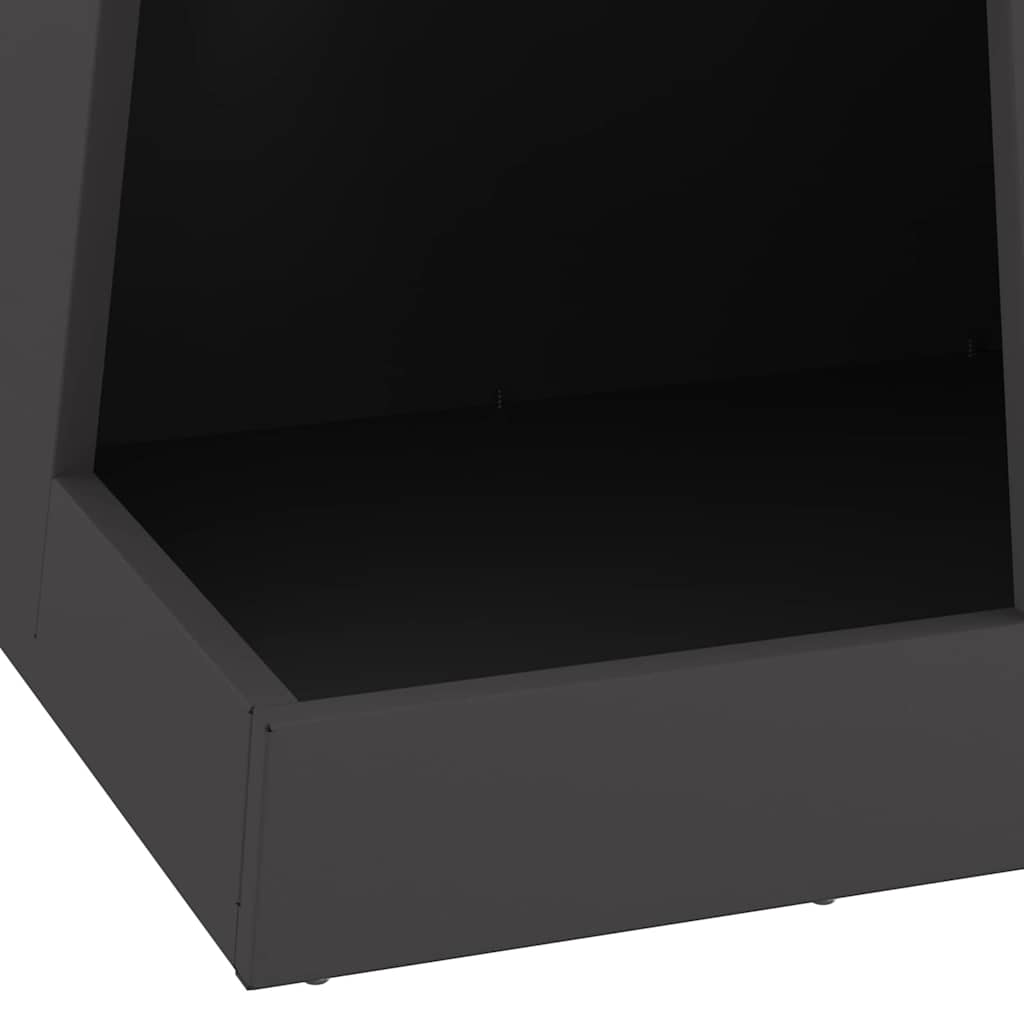 Fire Pit Black 35 x 35 x 100 cm Steel