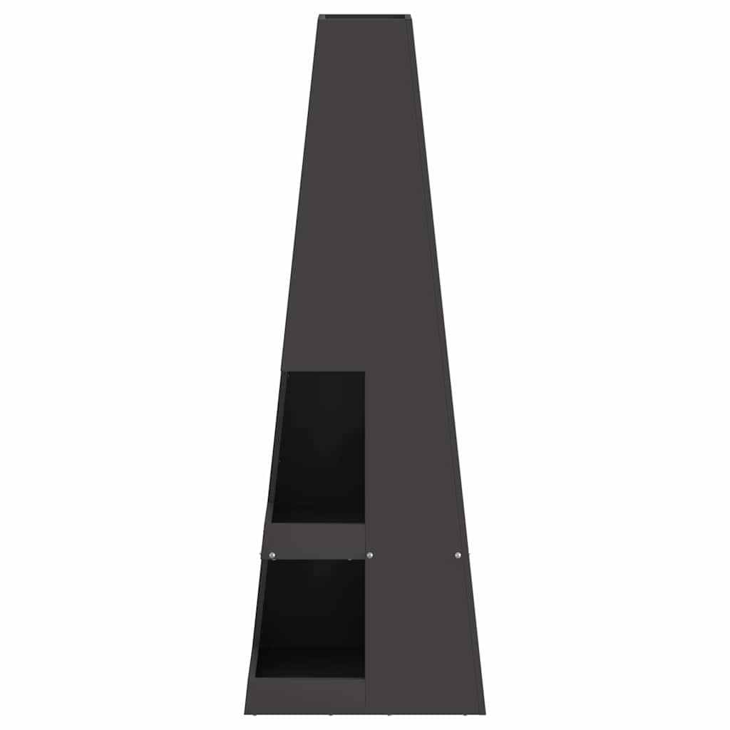 Fire Pit Black 35 x 35 x 100 cm Steel
