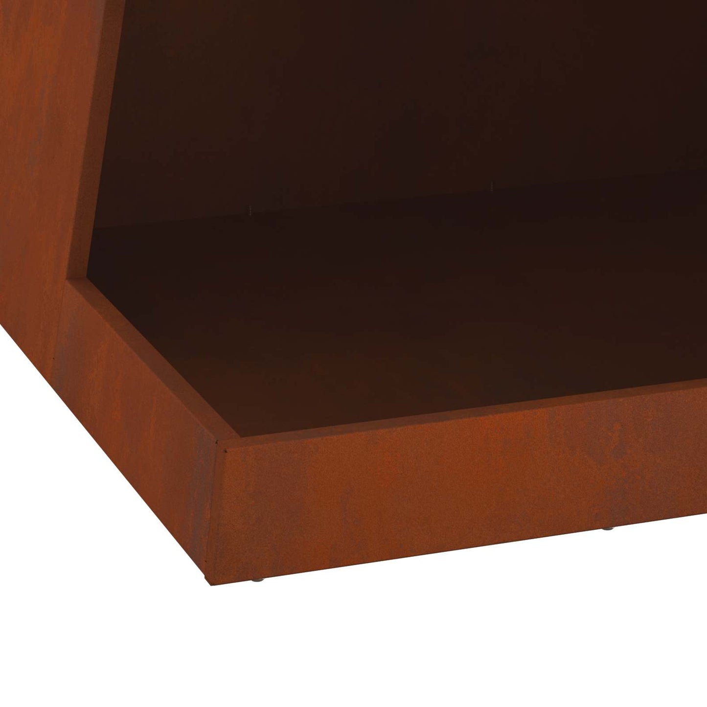 Fire Pit Brown 50 x 50 x 100 cm Weathering Steel