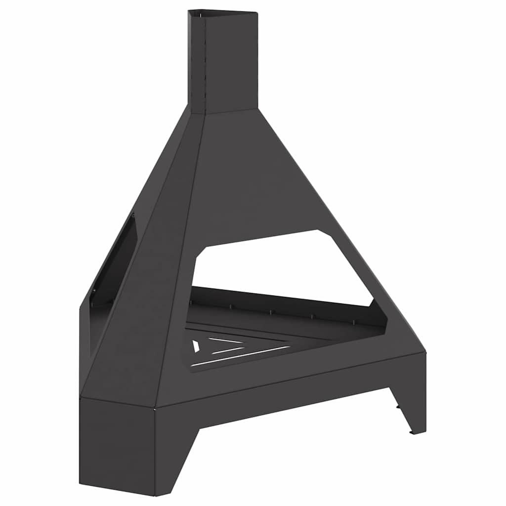 Fire Pit Black 50 x 43 x 52 cm Steel