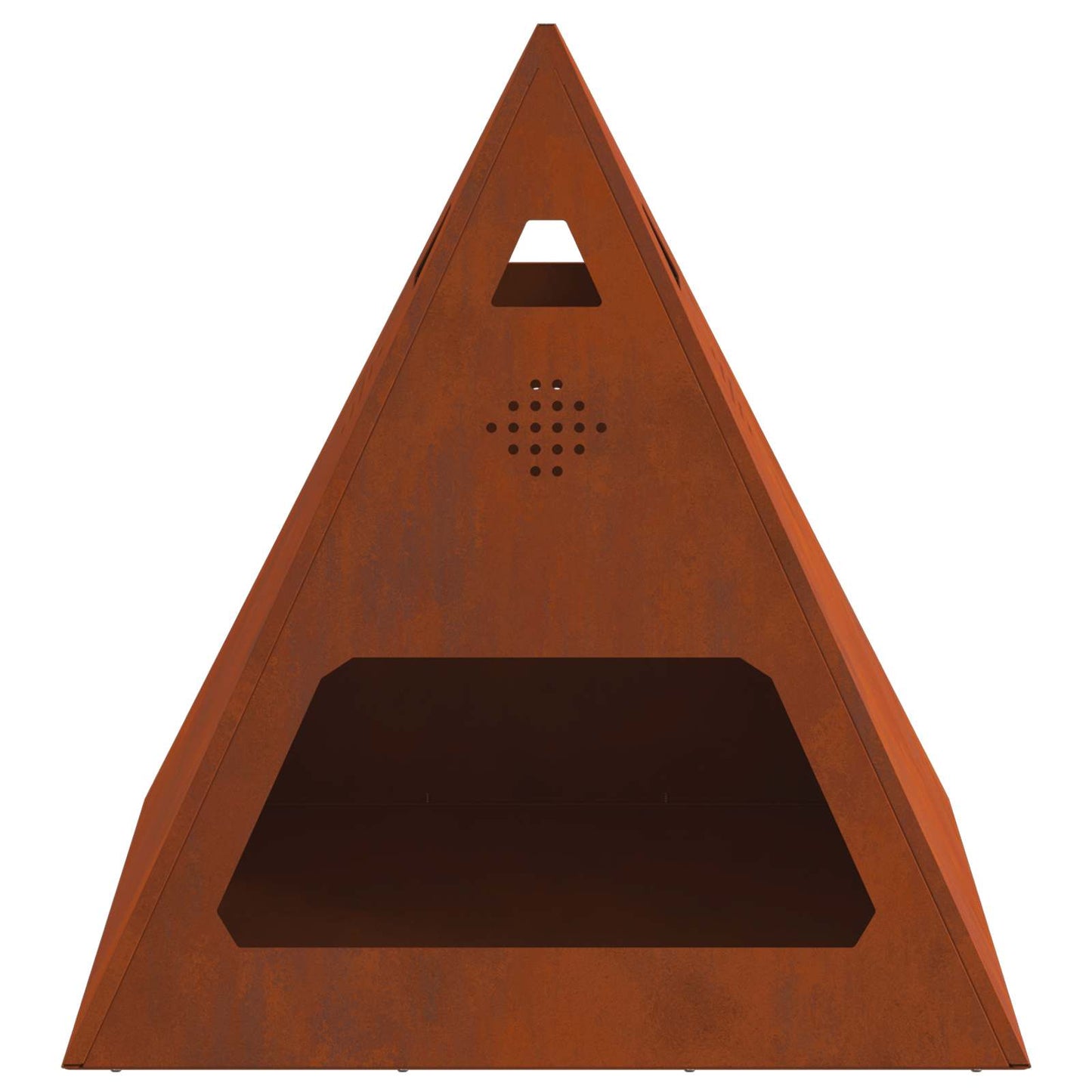 Fire Pit Brown 50 x 50 x 51 cm Weathering Steel