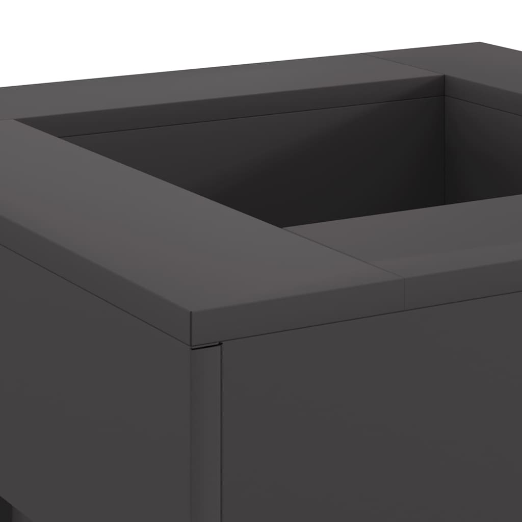 Fire Pit Black 60 x 60 x 30 cm Steel