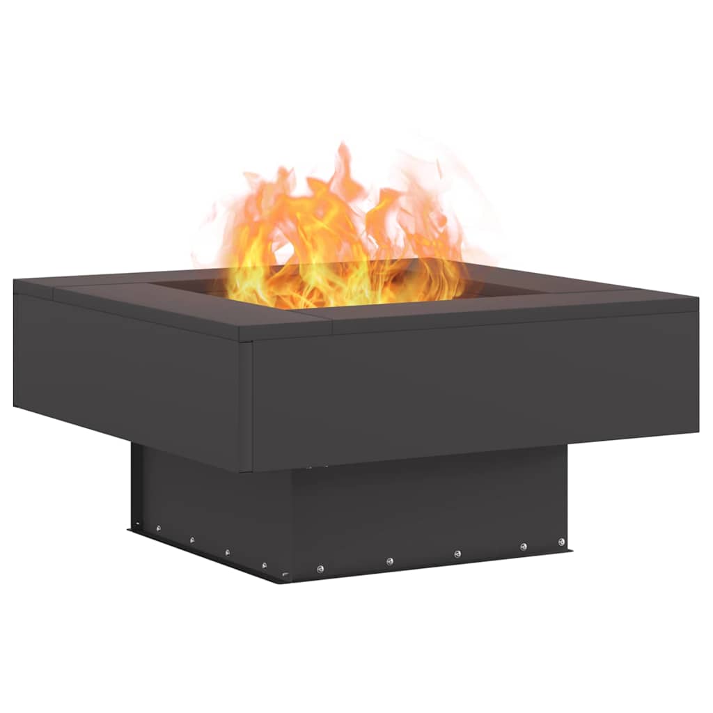 Fire Pit Black 60 x 60 x 30 cm Steel
