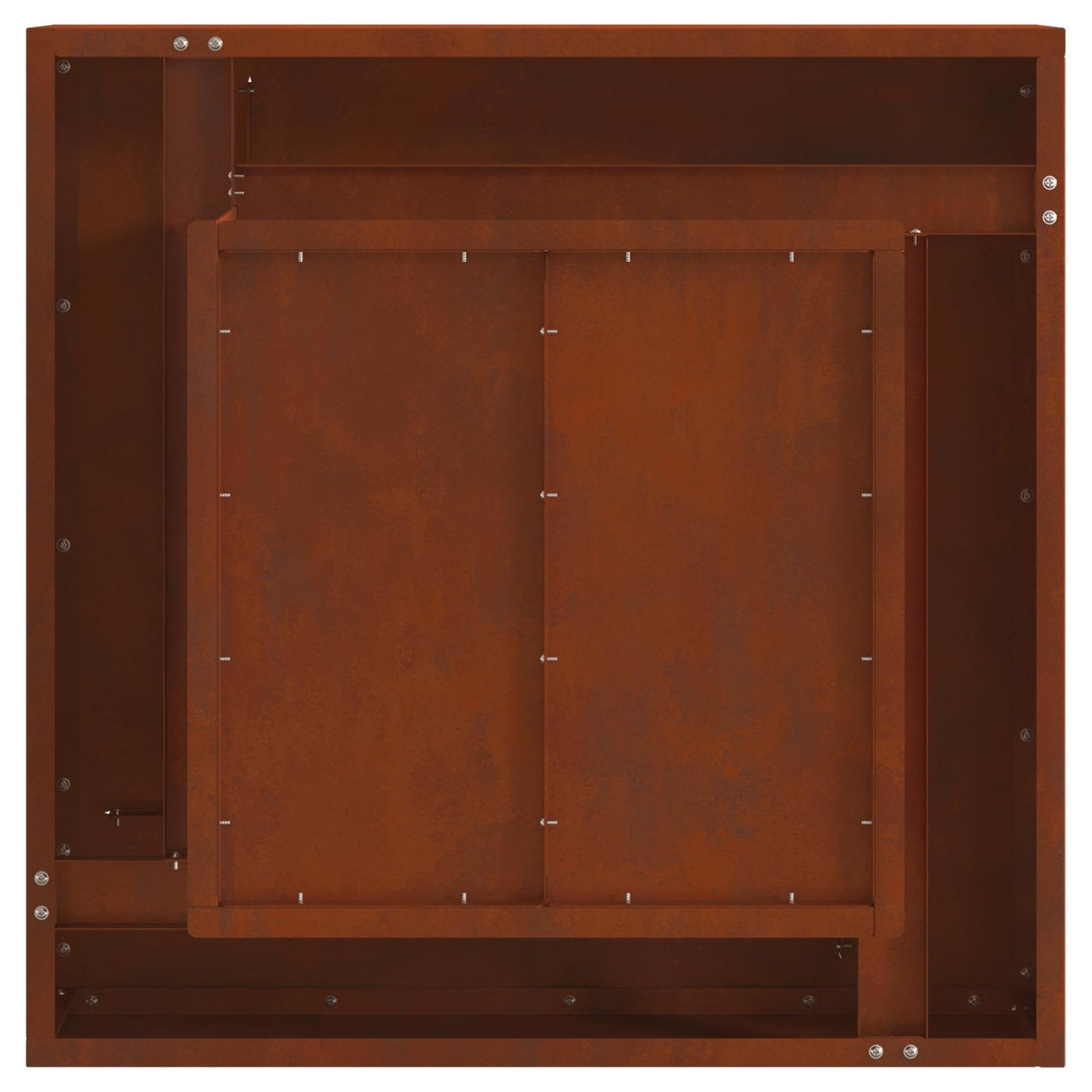 Fire Pit Brown 60 x 60 x 30 cm Weathering Steel