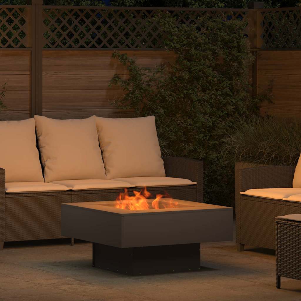 Fire Pit Black 80 x 80 x 40 cm Steel