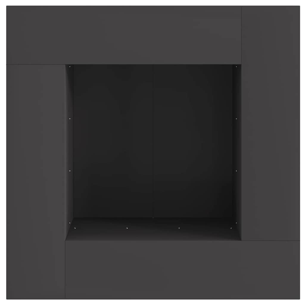 Fire Pit Black 80 x 80 x 40 cm Steel