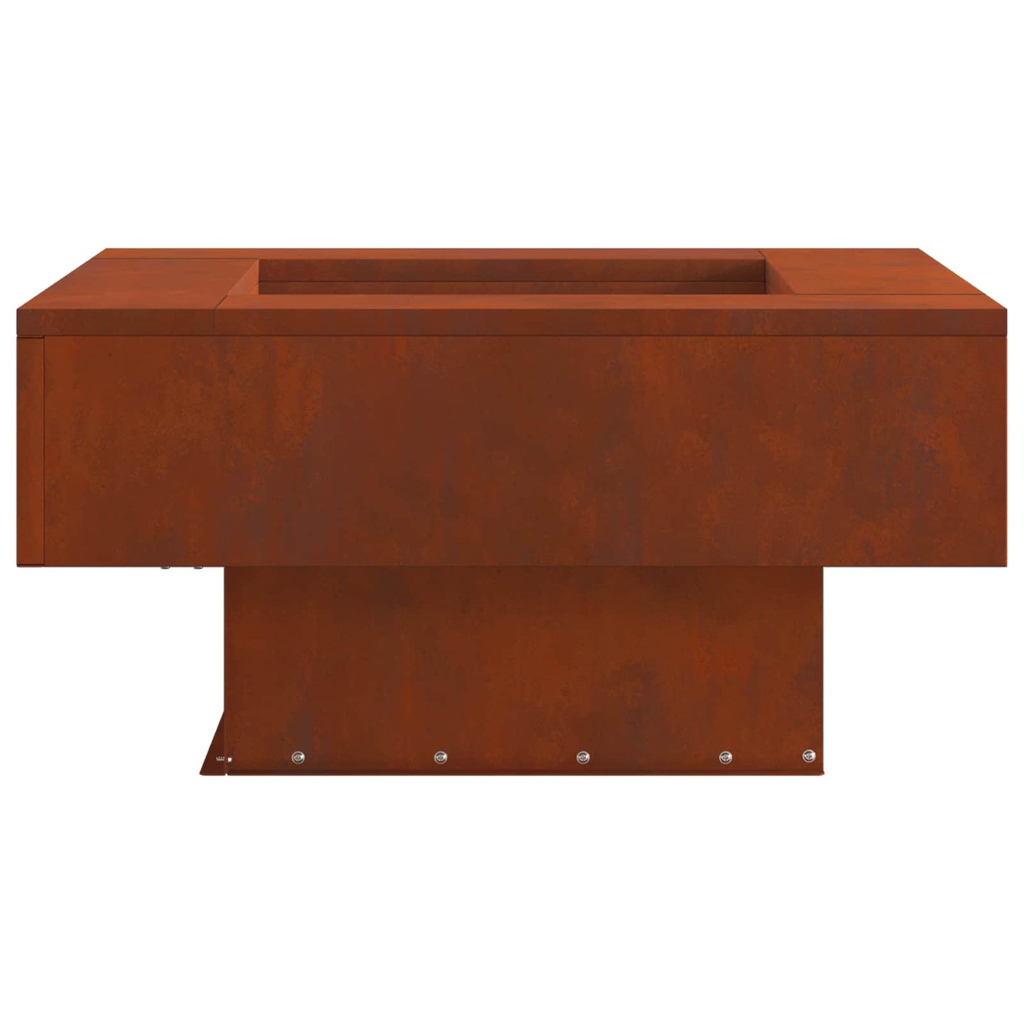Fire Pit Brown 80 x 80 x 40 cm Weathering Steel