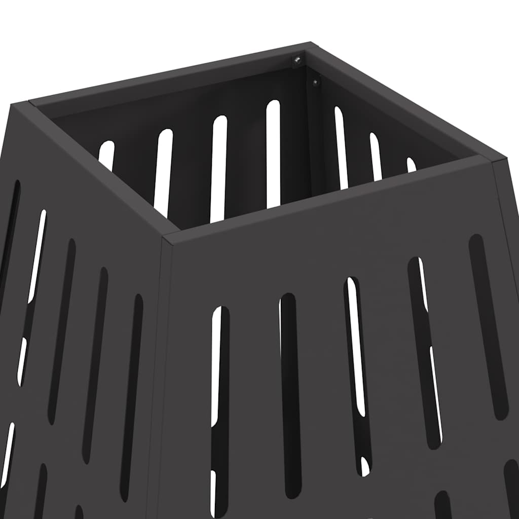Fire Bowl Black 50 x 50 x 70 cm Weathering Steel