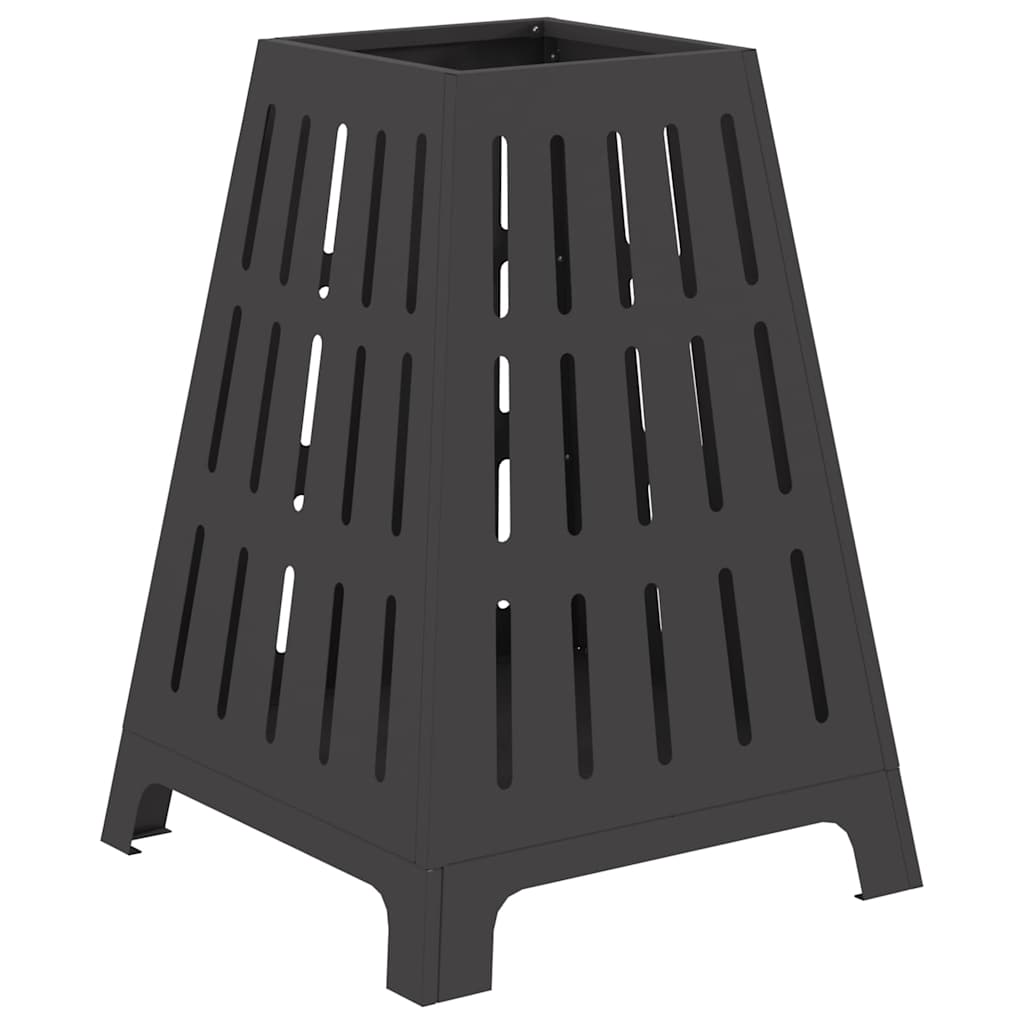 Fire Bowl Black 50 x 50 x 70 cm Weathering Steel