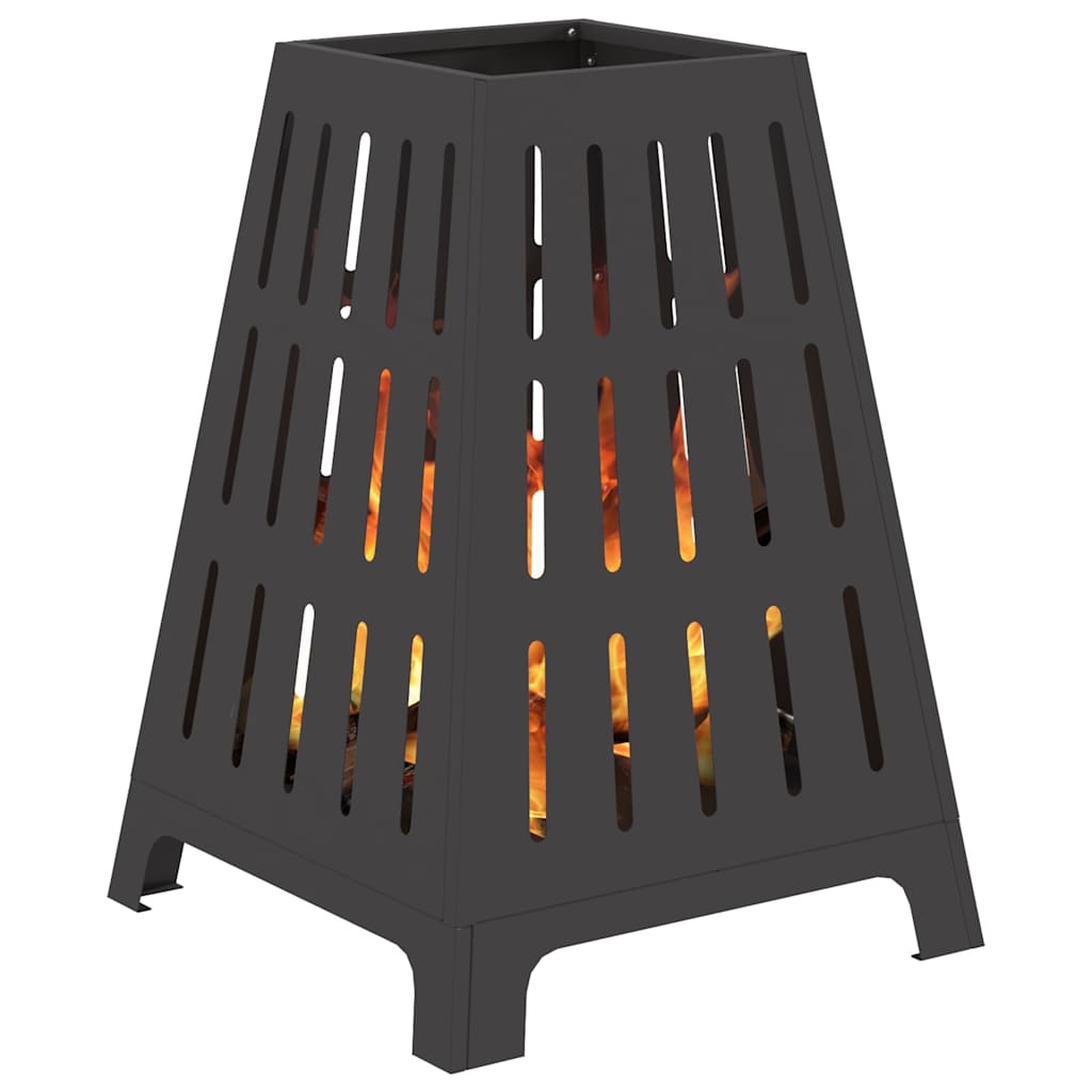 Fire Bowl Black 50 x 50 x 70 cm Weathering Steel