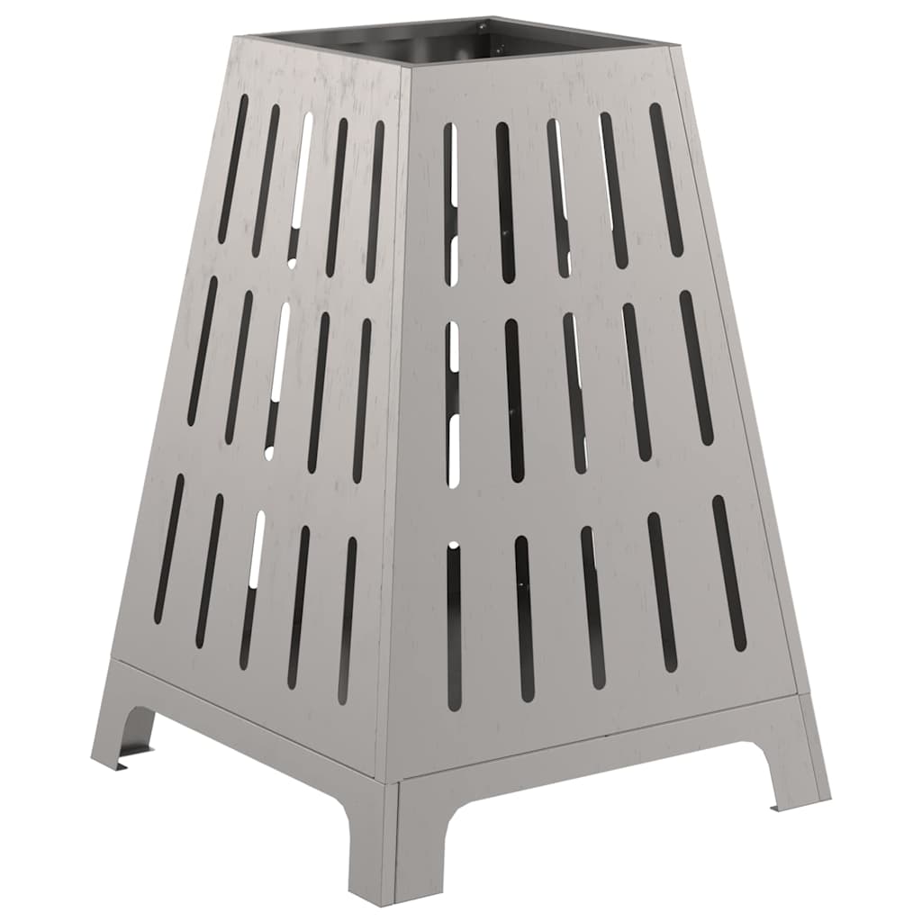 Fire Pit Brown 50 x 50 x 70 cm Weathering Steel