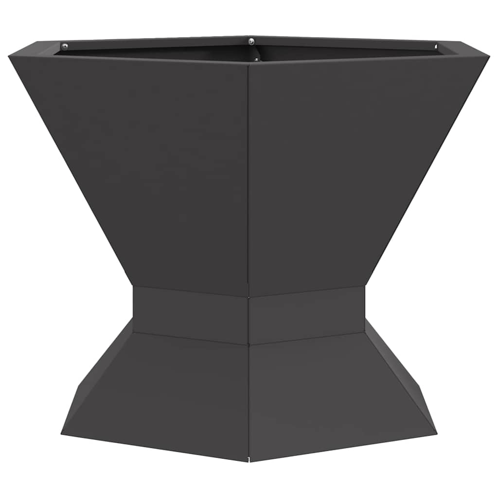 Fire Pit Black 50 x 50 x 40 cm Steel