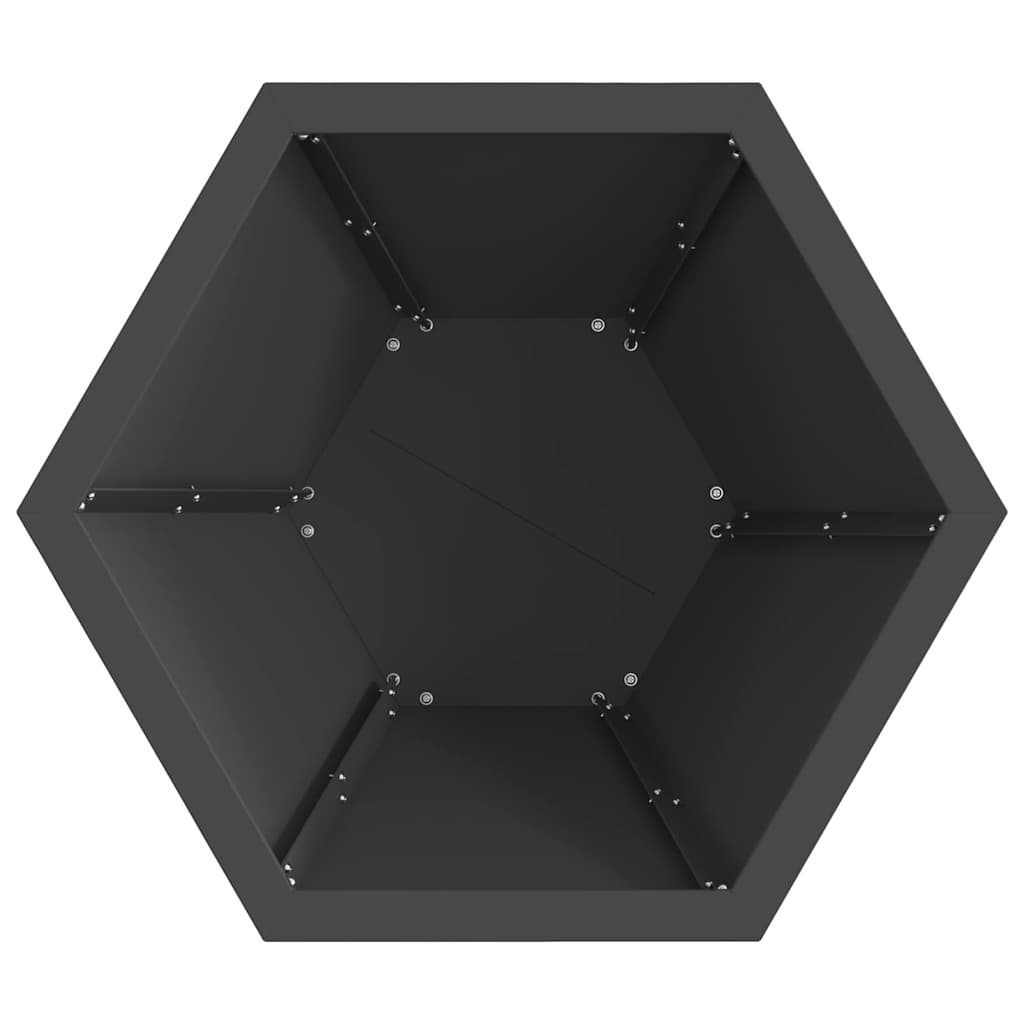 Fire Pit Black 50 x 50 x 40 cm Steel