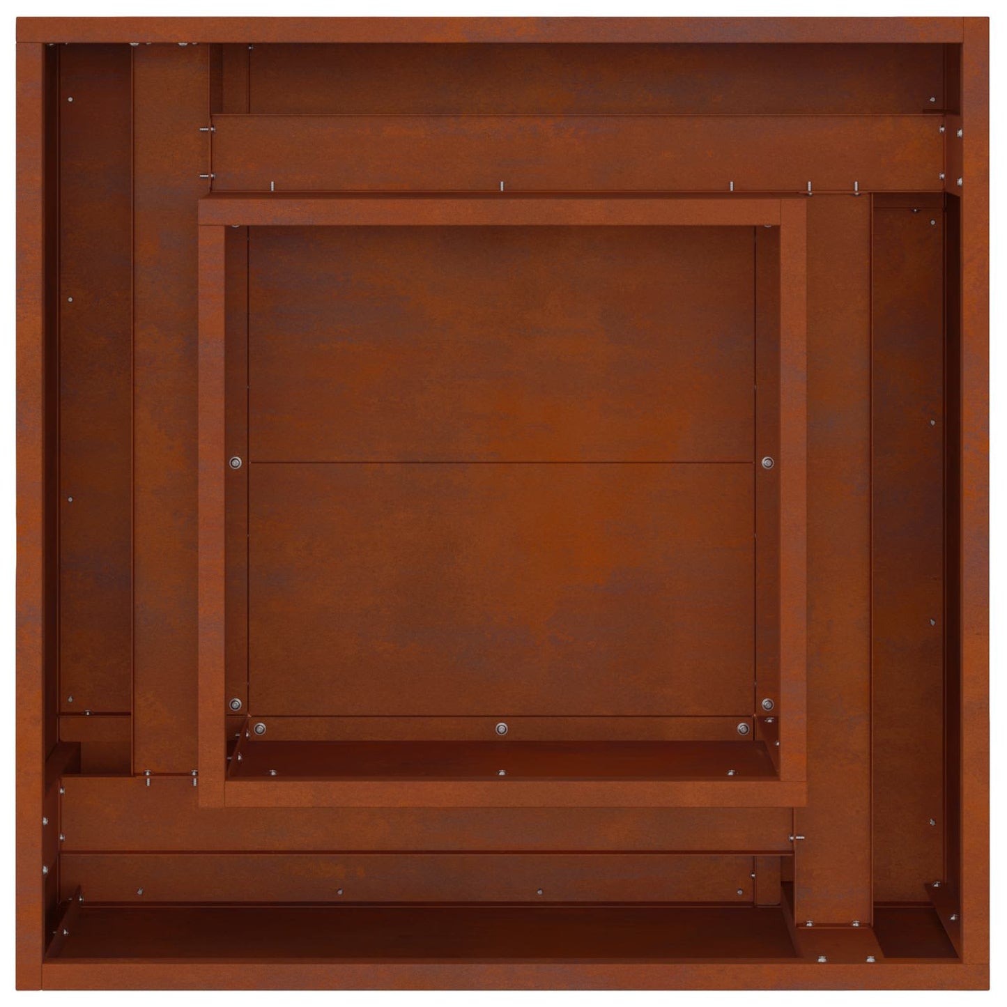 Fire Pit Brown 60 x 60 x 30 cm Weathering Steel