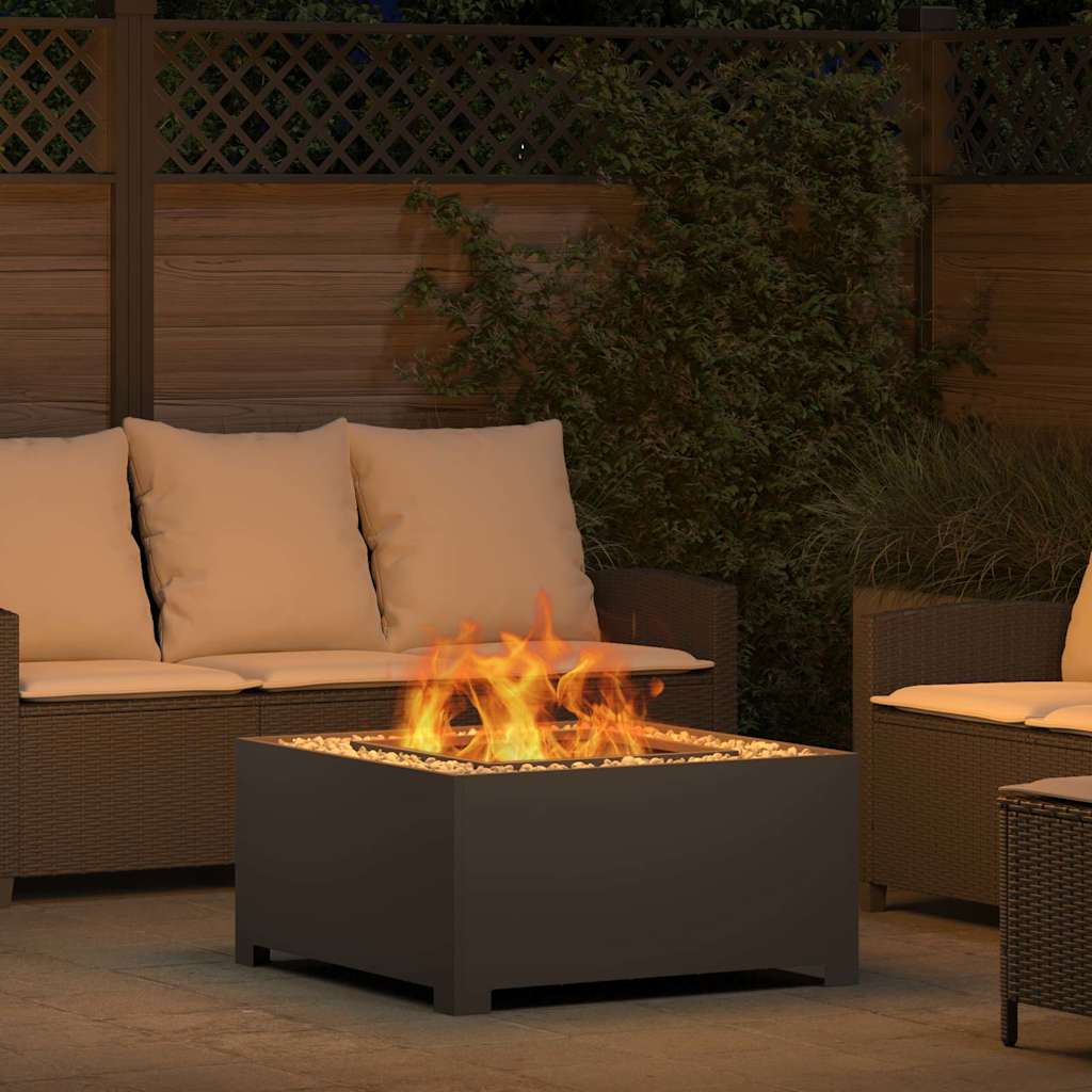 Fire Pit Black 80 x 80 x 40 cm Steel