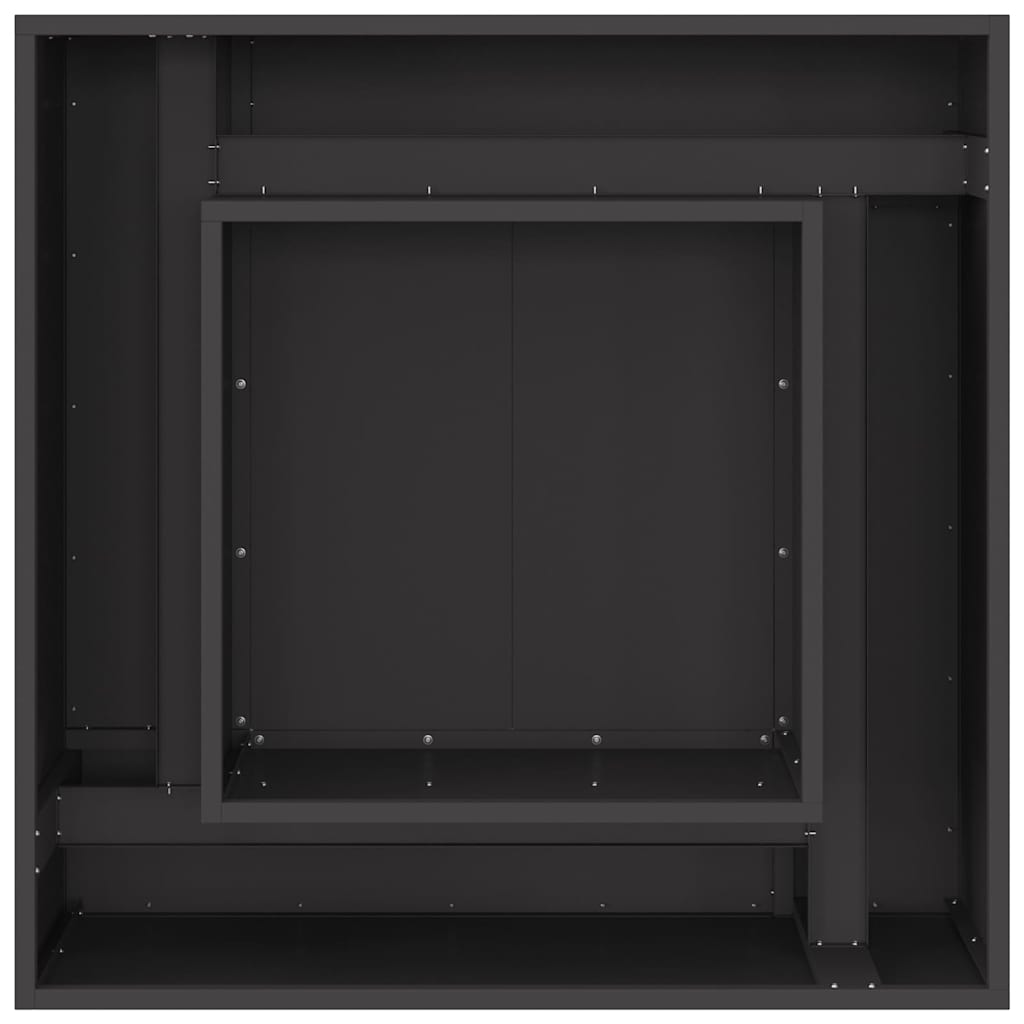 Fire Pit Black 80 x 80 x 40 cm Steel