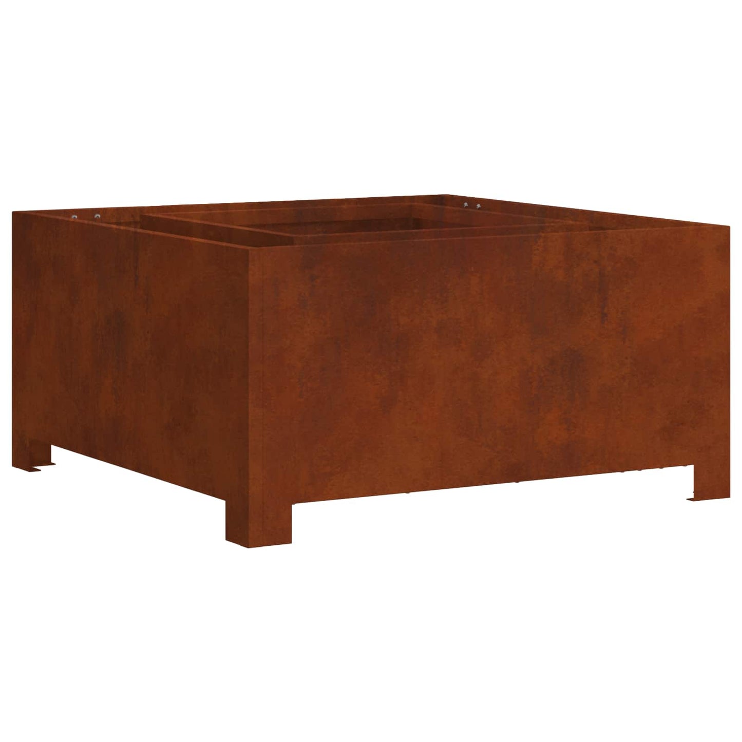 Fire Pit Brown 80 x 80 x 40 cm Weathering Steel