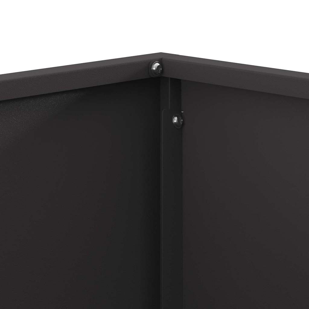 Fire Bowl Black 80 x 80 x 40 cm Weathering Steel