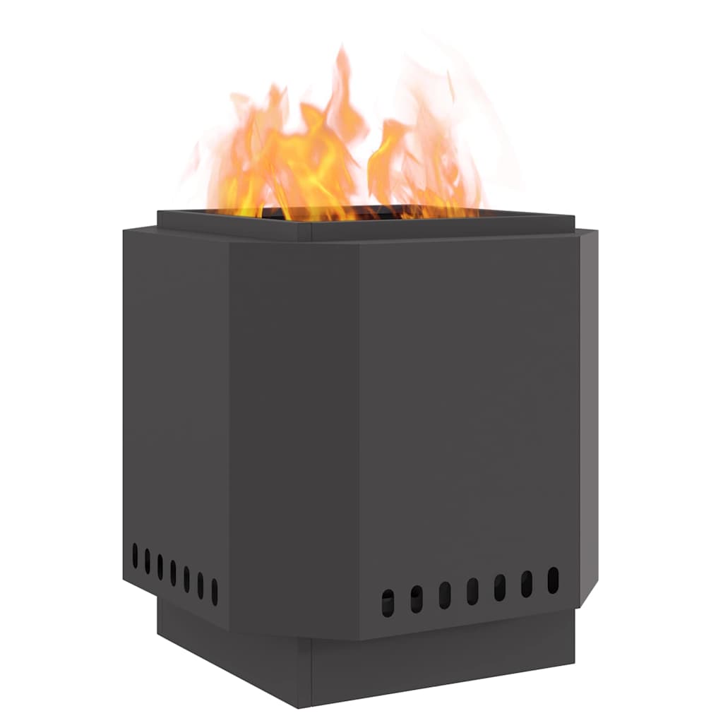Smokeless Fire Pit Black 48 x 48 x 51 cm Steel