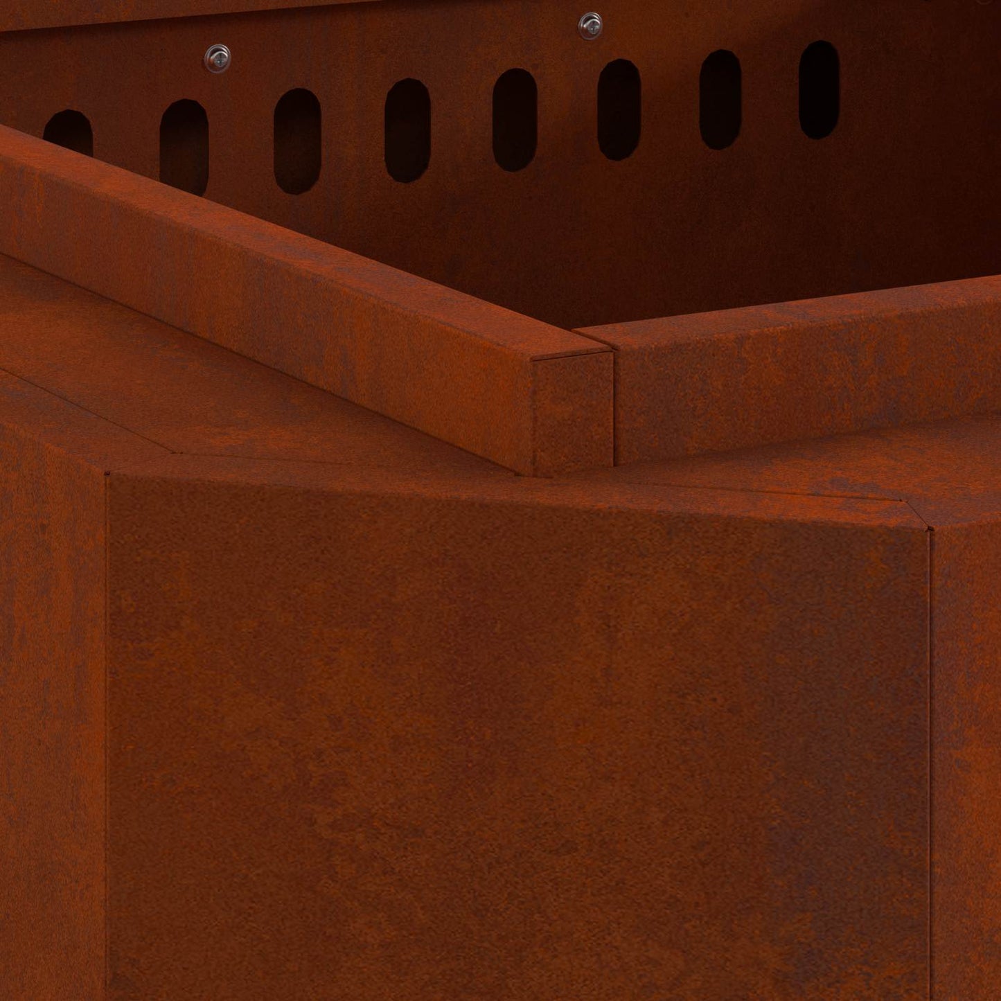 Smokeless Fire Bowl Rusty 48 x 48 x 51 cm Weathering Steel