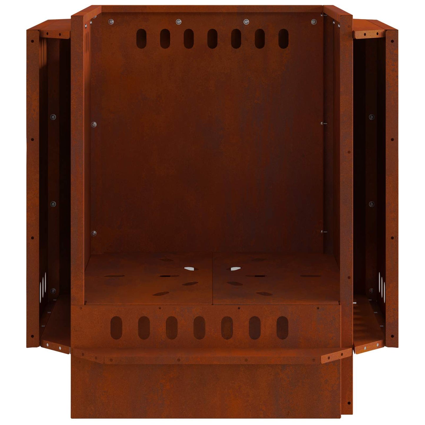 Smokeless Fire Bowl Rusty 48 x 48 x 51 cm Weathering Steel
