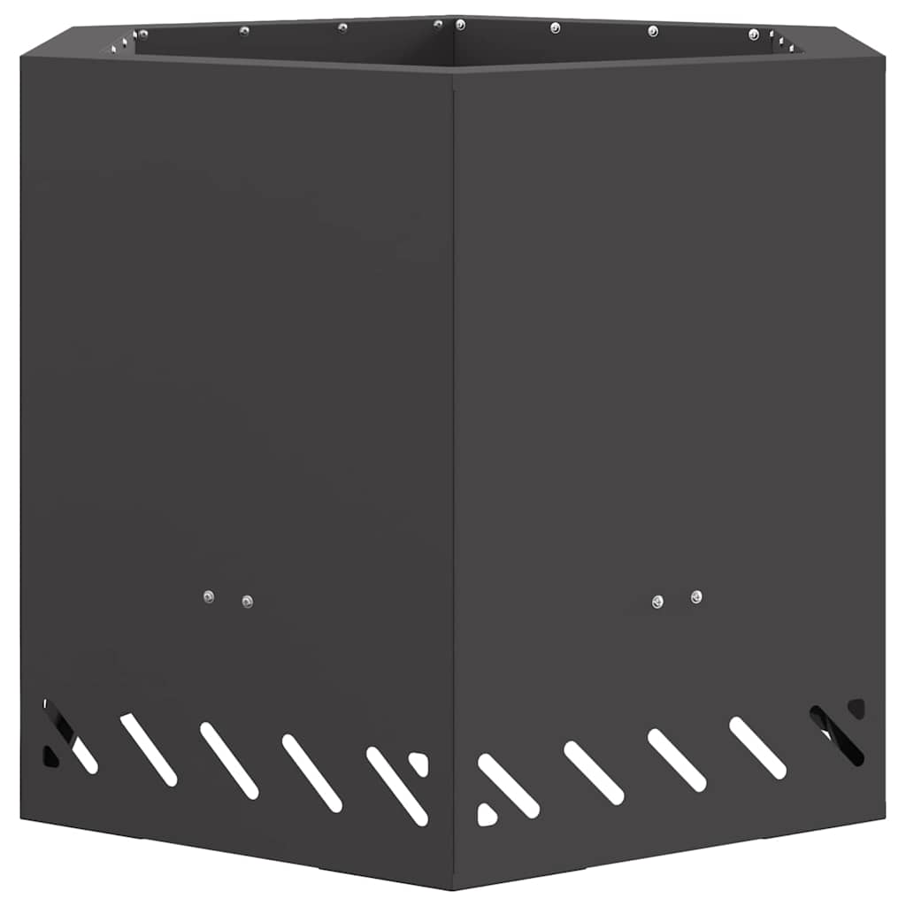 Smokeless Fire Pit Black 58 x 58 x 51 cm Steel