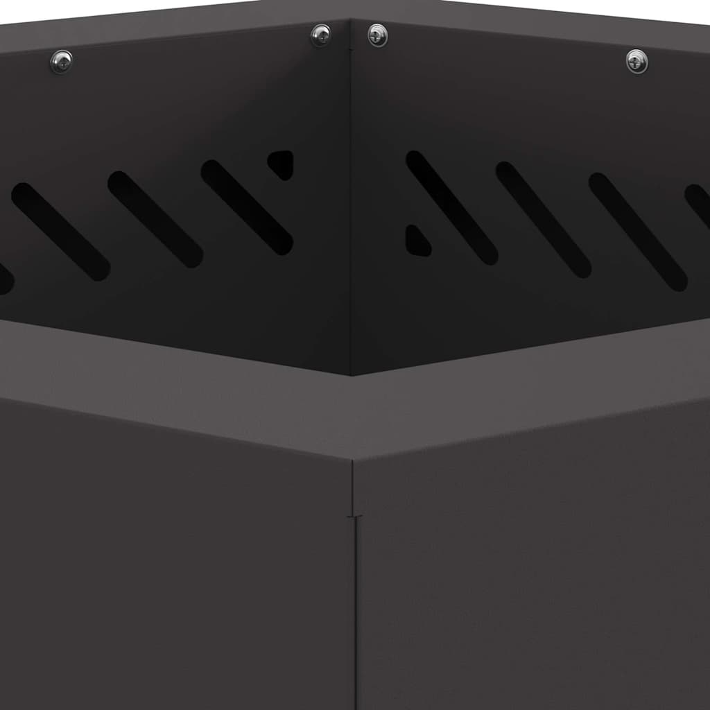 Smokeless Fire Pit Black 48 x 48 x 51 cm Steel